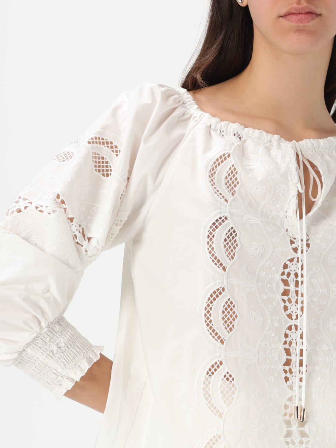 LIU JO TOP: Shirt woman Liu Jo, Ivory - Img 3