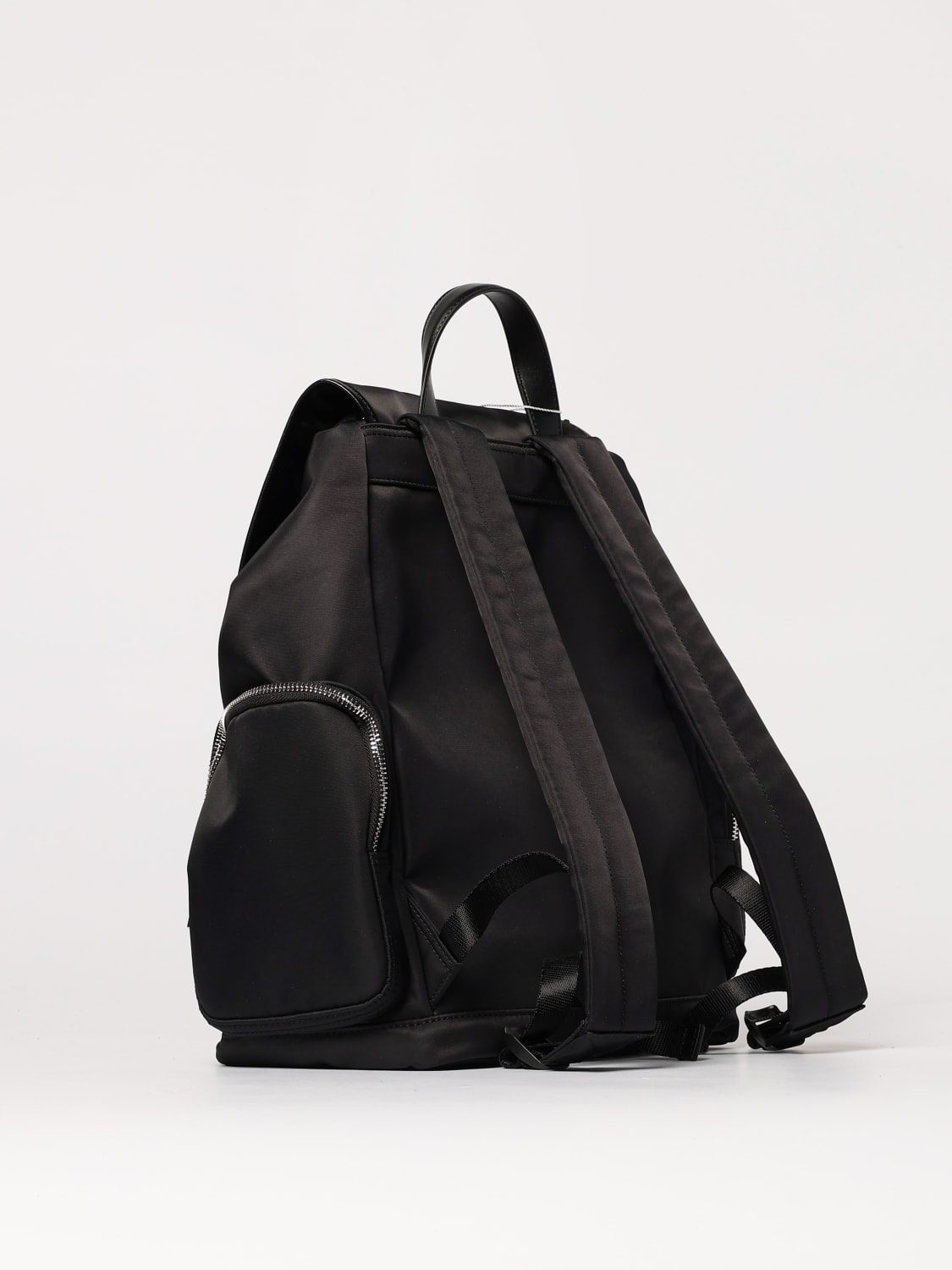 Ganni Black Backpack With Flap Closure