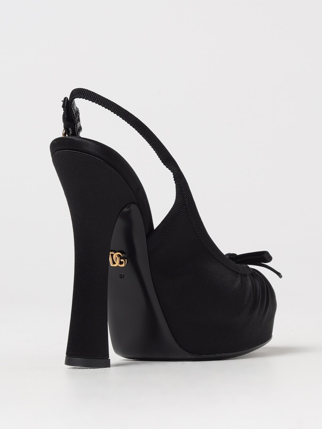 パンプス DOLCE  GABBANA Women Shoes CG0927AD1608B956 Black Satin slingbacks in Black for Women | Dolce&Gabbana® US