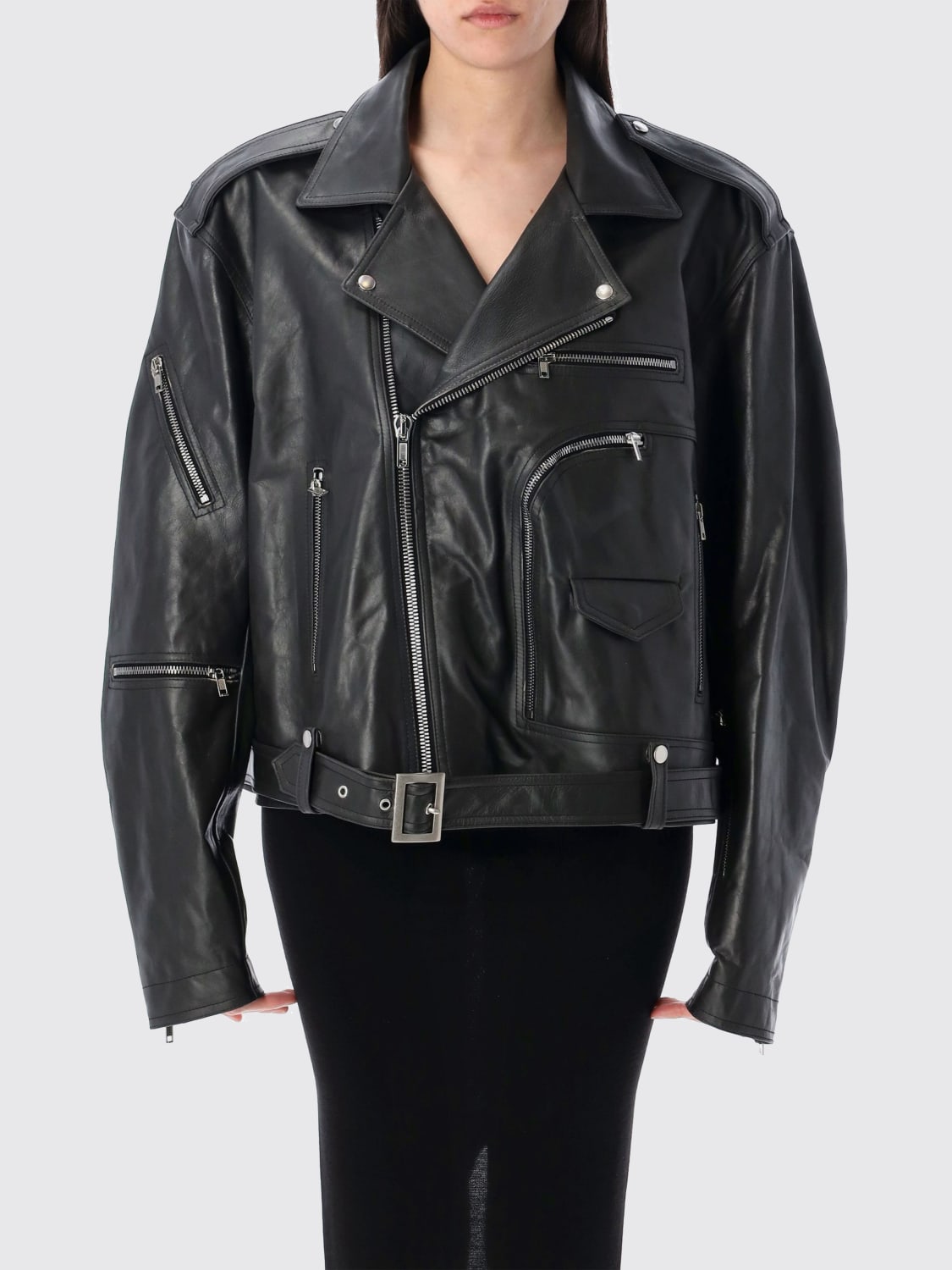 ジャケット RICK OWENS Woman Jacket Black RP01E7749LTP 09 RICK OWENS - JACKETS - Rick Owens