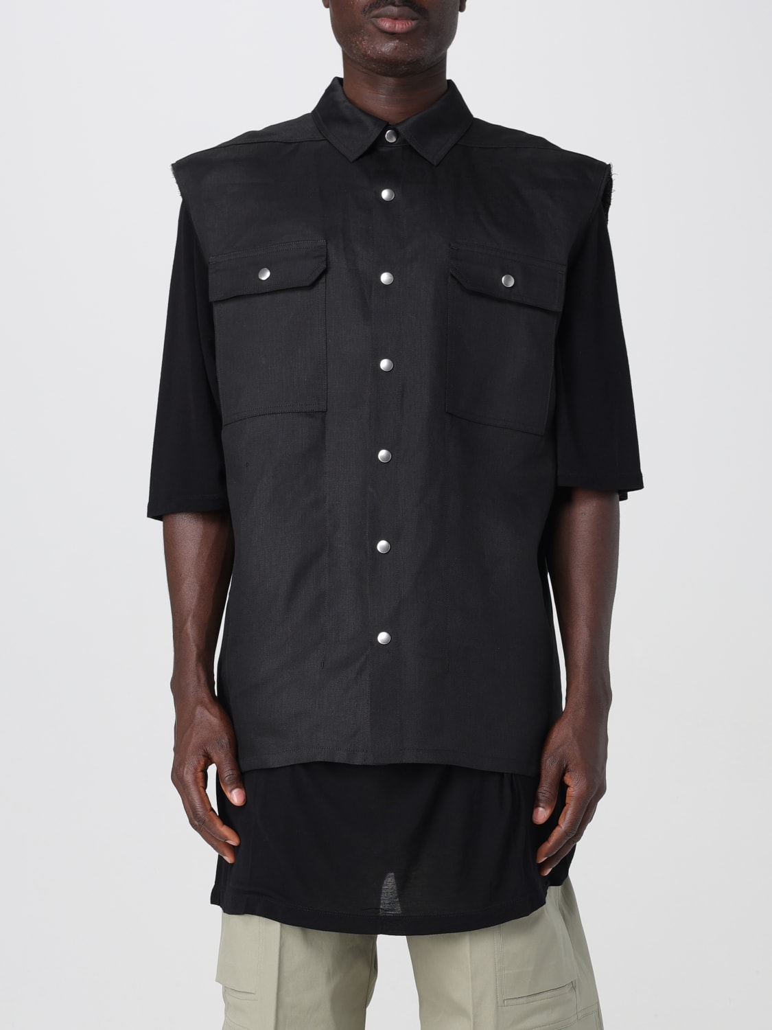 RICK OWENS JACKET: Rick Owens men's vest, Black - Img 1