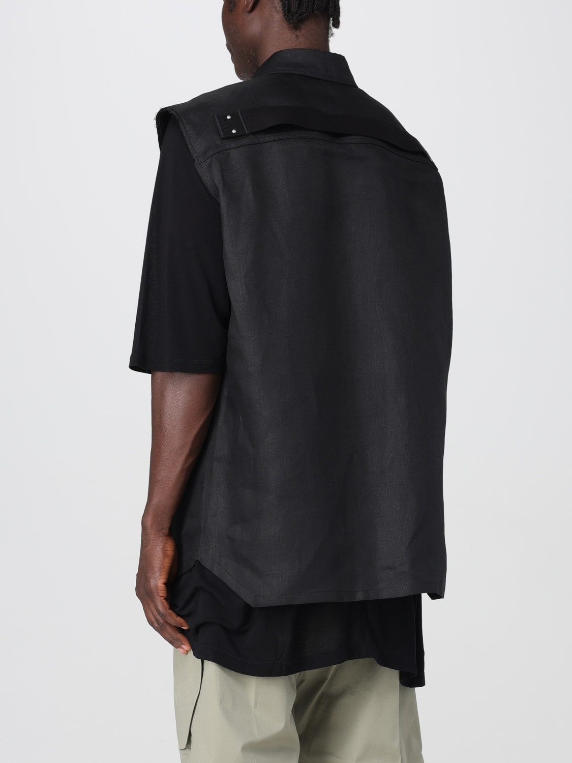 RICK OWENS JACKET: Rick Owens men's vest, Black - Img 3