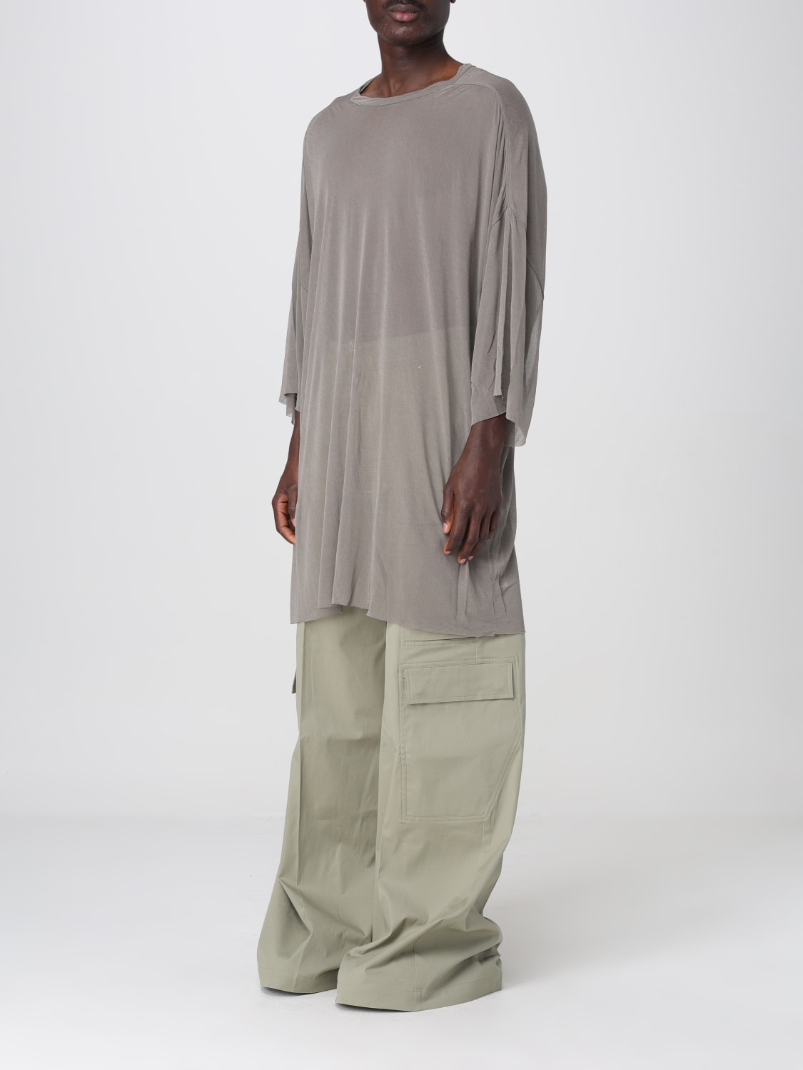 RICK OWENS：Tシャツ メンズ - グレー | GIGLIO.COMオンラインの