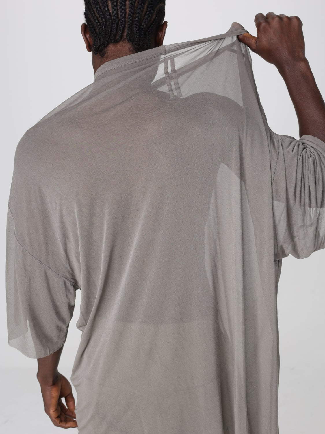 RICK OWENS：Tシャツ メンズ - グレー | GIGLIO.COMオンラインの
