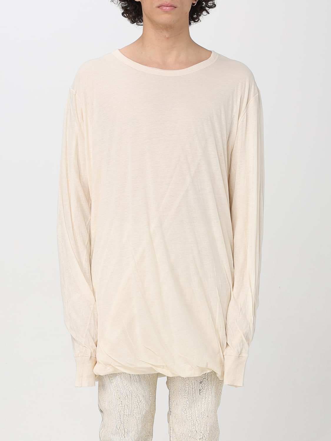 Tシャツ・カットソー RICK OWENS Men T-shirt White RU01E5258UC 21 RICK OWENS: T-shirt men - White | Rick Owens t-shirt
