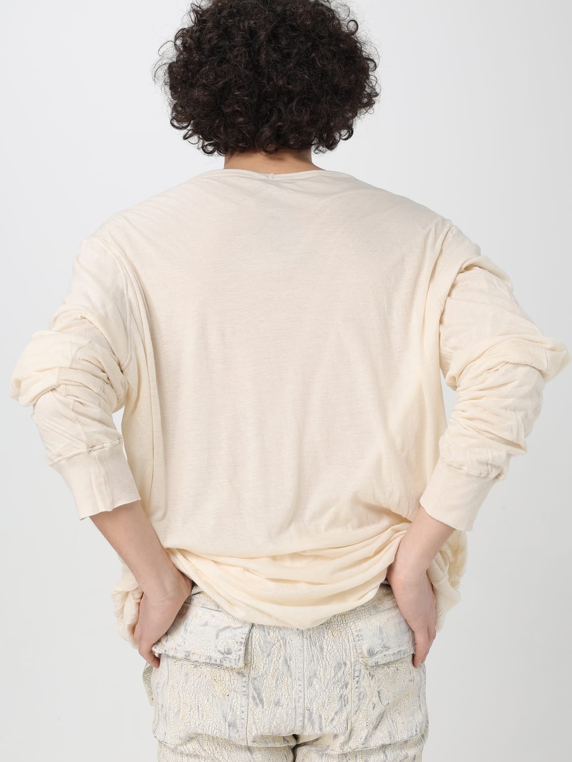 Tシャツ・カットソー RICK OWENS Men T-shirt White RU01E5258UC 21 RICK OWENS: T-shirt men - White | Rick Owens t-shirt