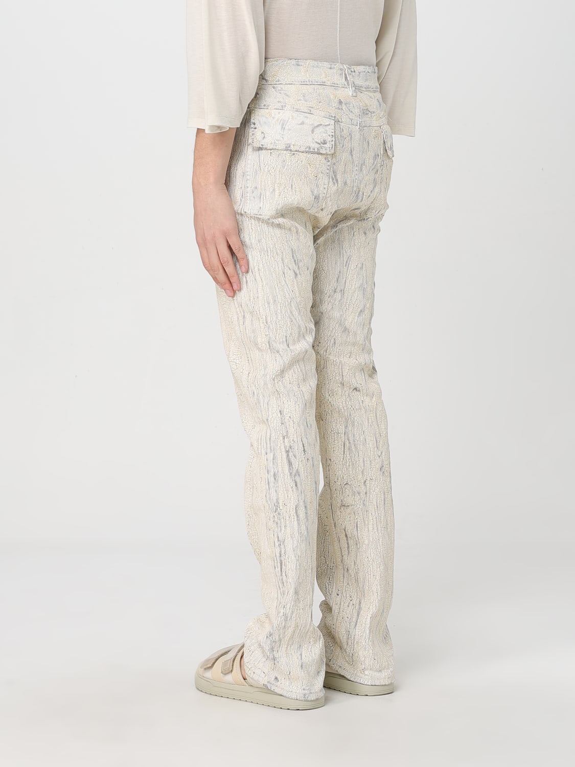 RICK OWENS PANTS: Pants men Rick Owens, White - Img 3