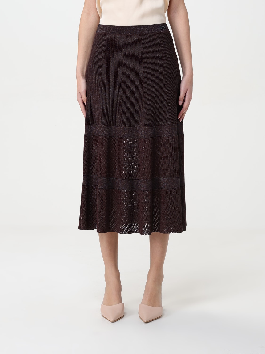 スカート ELISABETTA FRANCHI Woman Skirt Brown GK13B 644 ELISABETTA FRANCHI: Skirt woman - Brown | Elisabetta Franchi