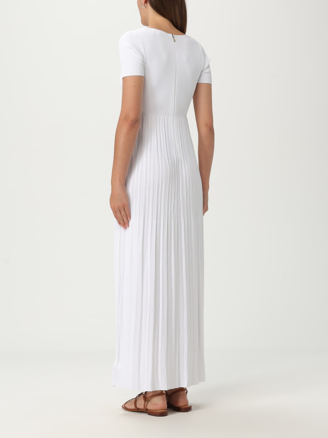 ワンピース Michael Kors Woman Dress White MS582WGGTA 100 Studded Corded Floral Lace Mini Dress | Michael Kors [US]