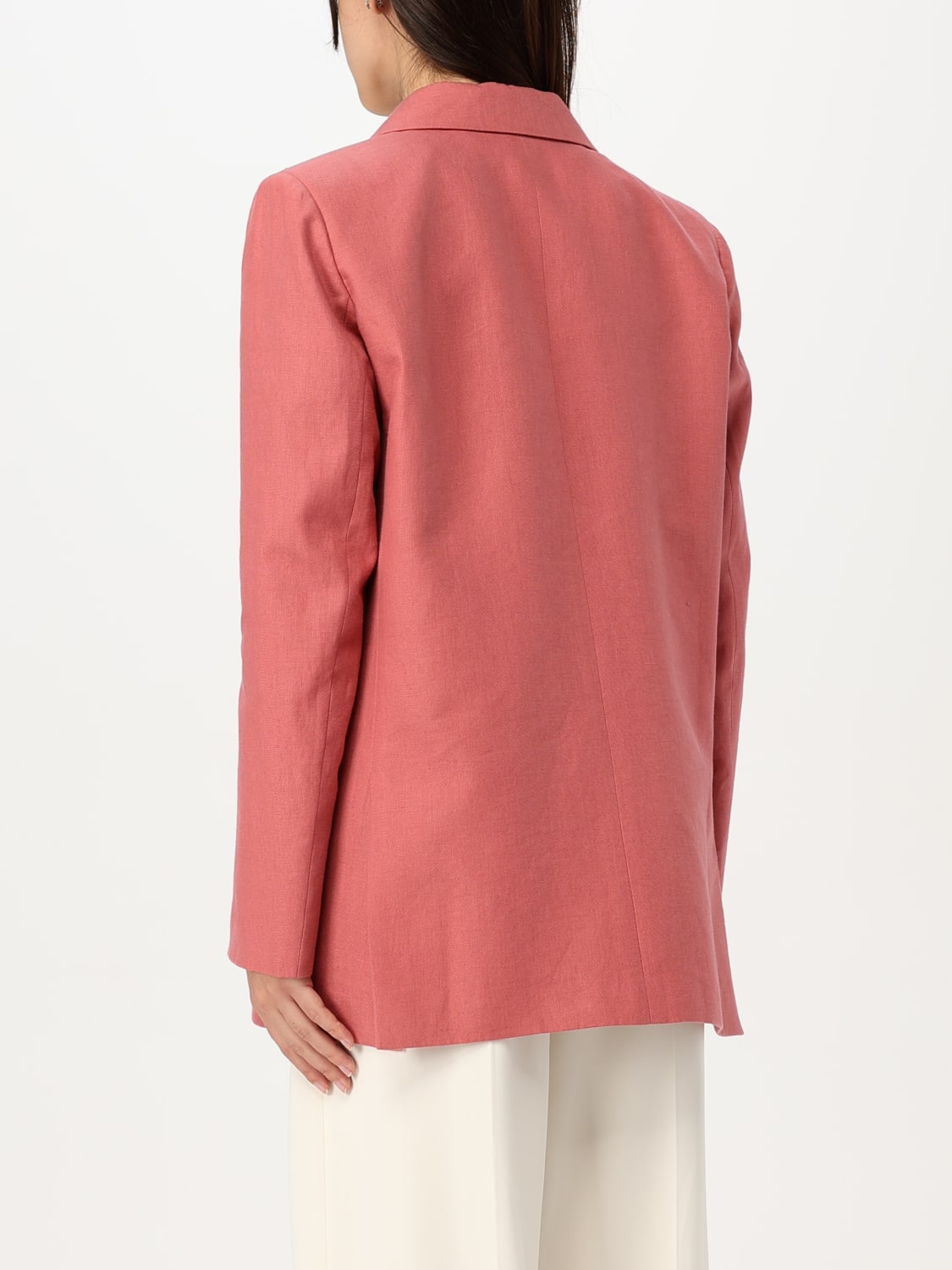 BLAZÉ MILANO BLAZER: Blazer a doppiopetto in lino BlazÉ Milano, Rosa - Img 2