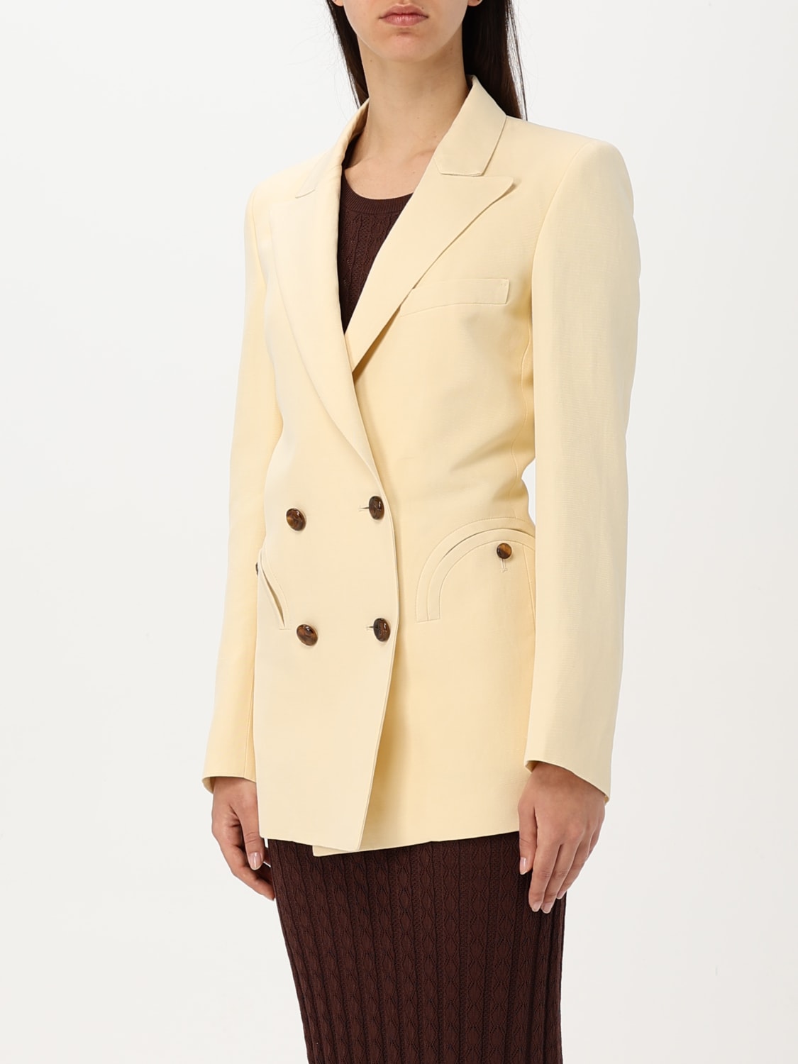BLAZÉ MILANO BLAZER: Blazer a doppiopetto BlazÉ Milano in misto lino, Burro - Img 3