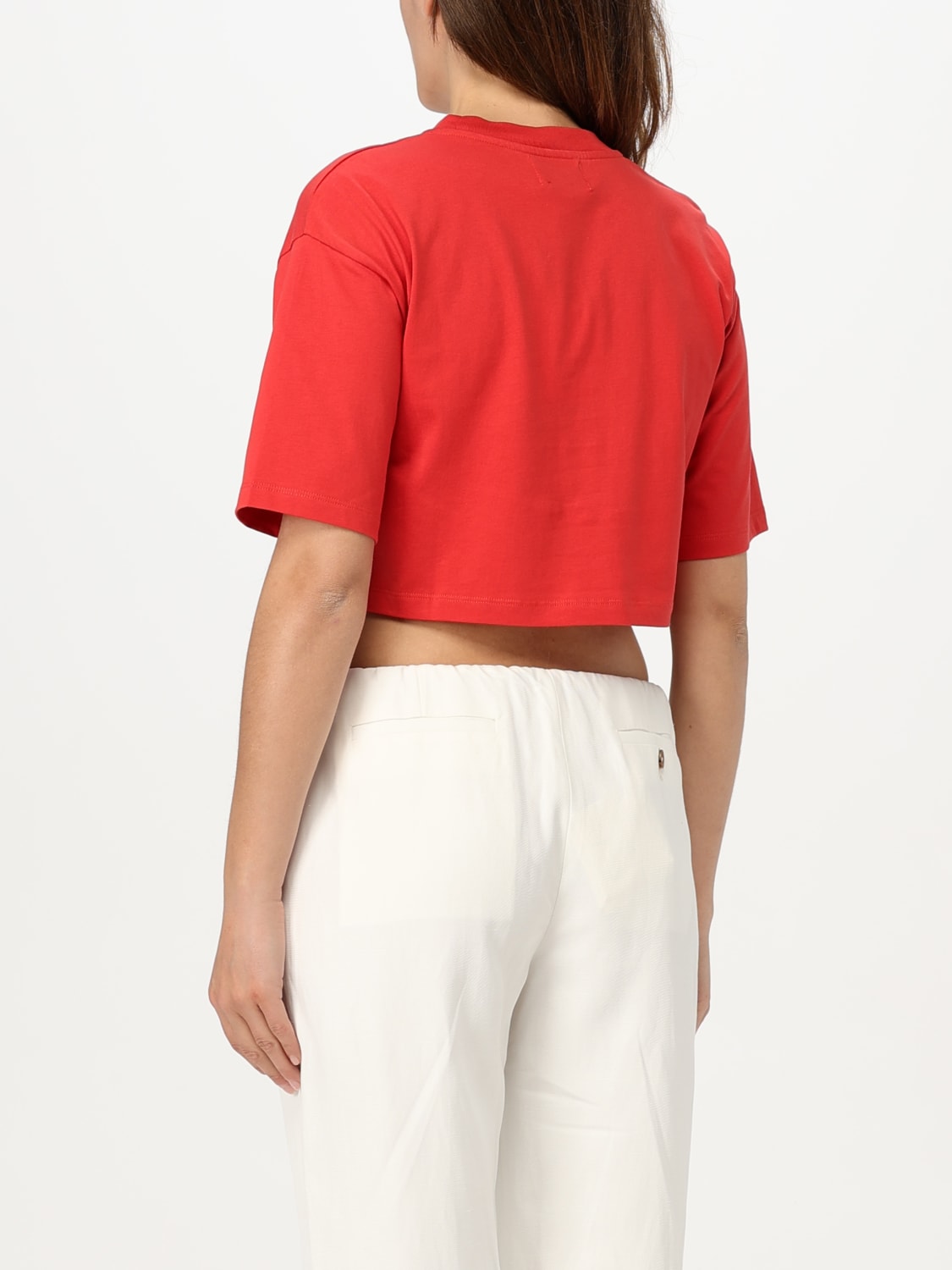 LOU LOU STUDIO T-SHIRTS: T-shirt crop Gupo Lou Lou Studio, Rosso - Img 2