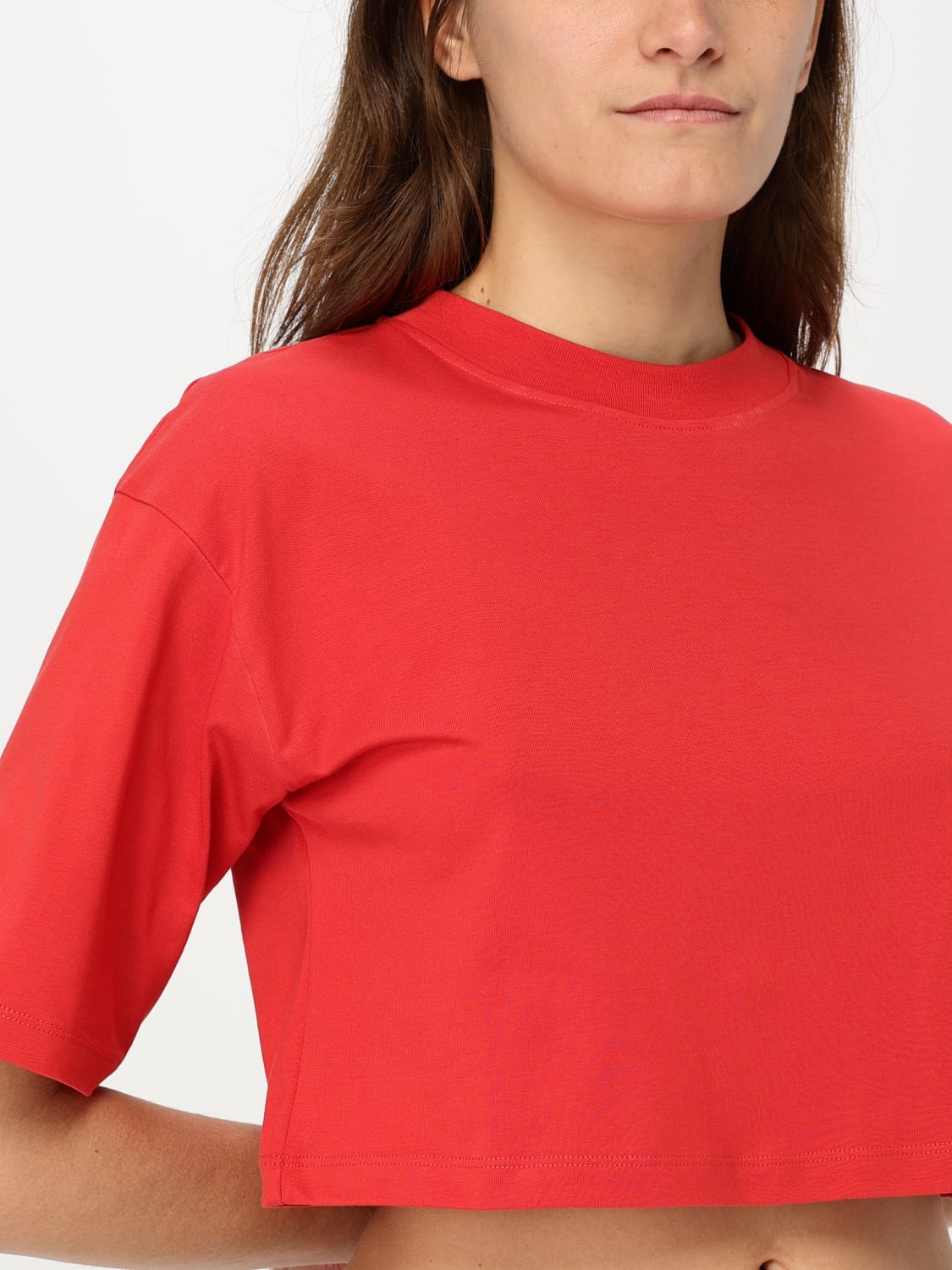 LOU LOU STUDIO T-SHIRTS: T-shirt crop Gupo Lou Lou Studio, Rosso - Img 3