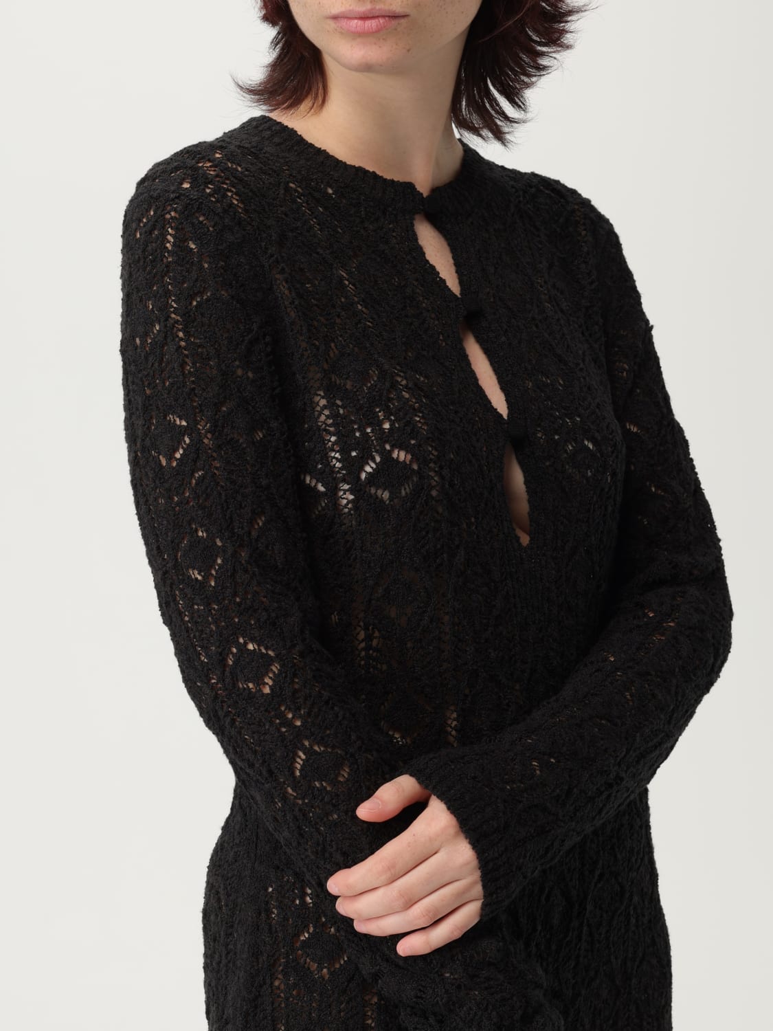 ワンピース Loulou Studio DRESS (EVAN BLACK) LOULOU STUDIO Evan Dress I ICON