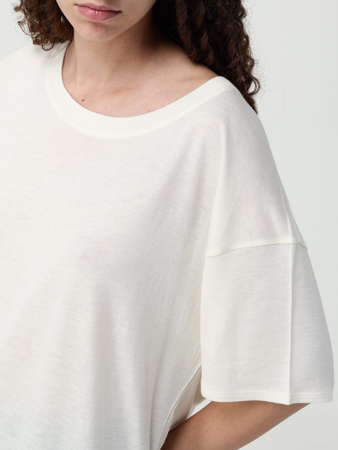 LOU LOU STUDIO T-SHIRTS: T-shirt Ezra Lou Lou Studio in viscosa e lana, Avorio - Img 3