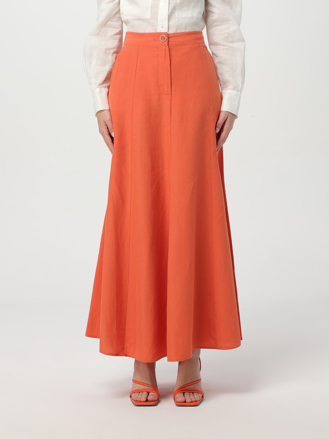 スカート LIU JO WA5353T4818 Skirts Linen blend skirt LIU JO: Skirt woman - Orange | Liu Jo skirt WA5353T4818