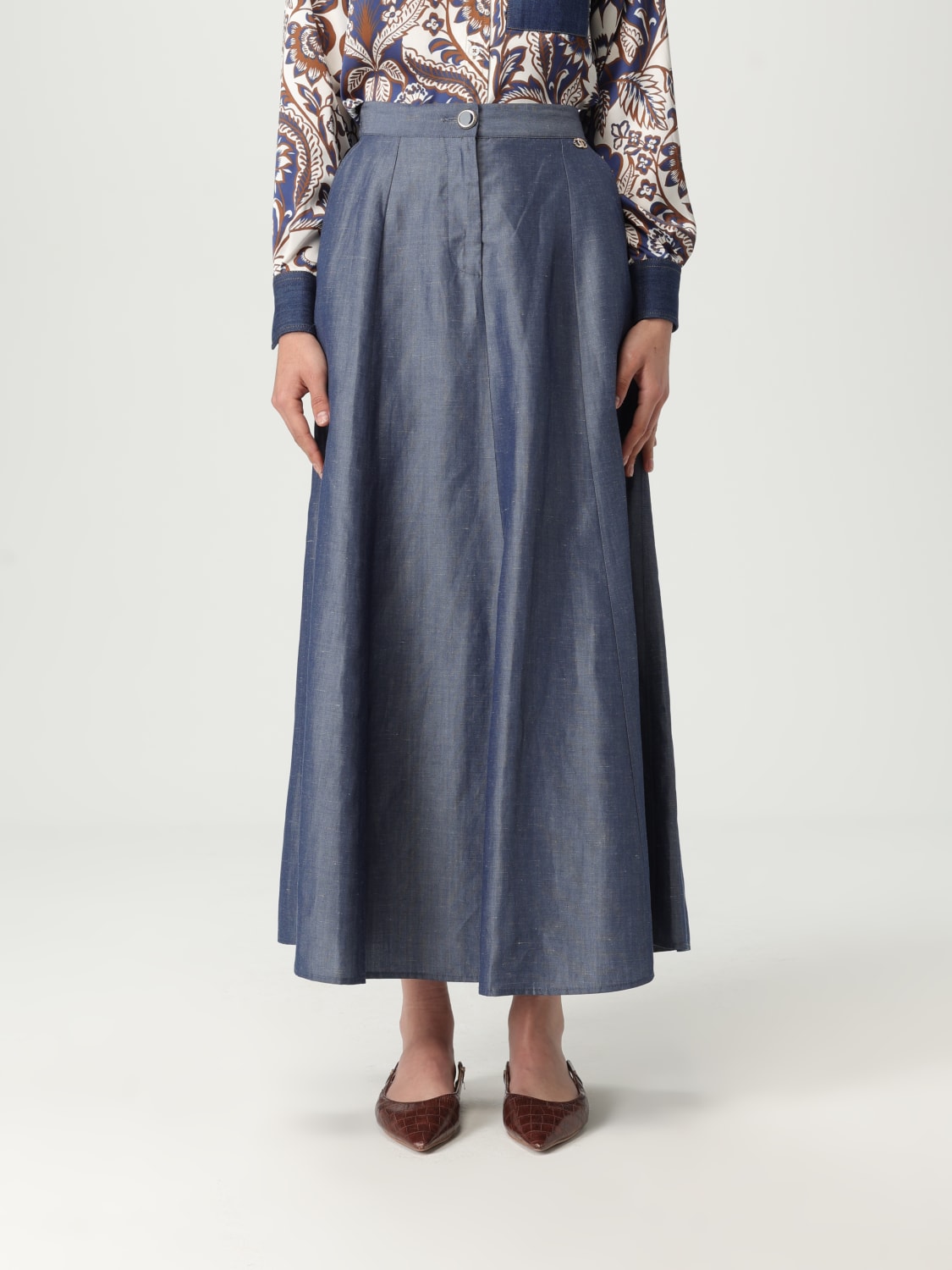 スカート LIU JO Woman Skirt Gnawed Blue WA5353T4818 09481 LIU JO: Skirt woman - Gnawed Blue | Liu Jo skirt WA5353T4818