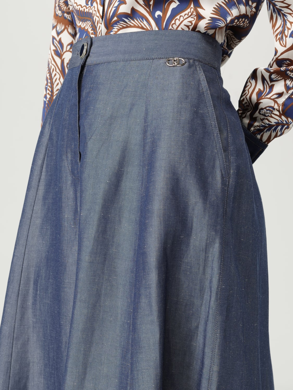 スカート LIU JO Woman Skirt Gnawed Blue WA5353T4818 09481 LIU JO: Skirt woman - Gnawed Blue | Liu Jo skirt WA5353T4818