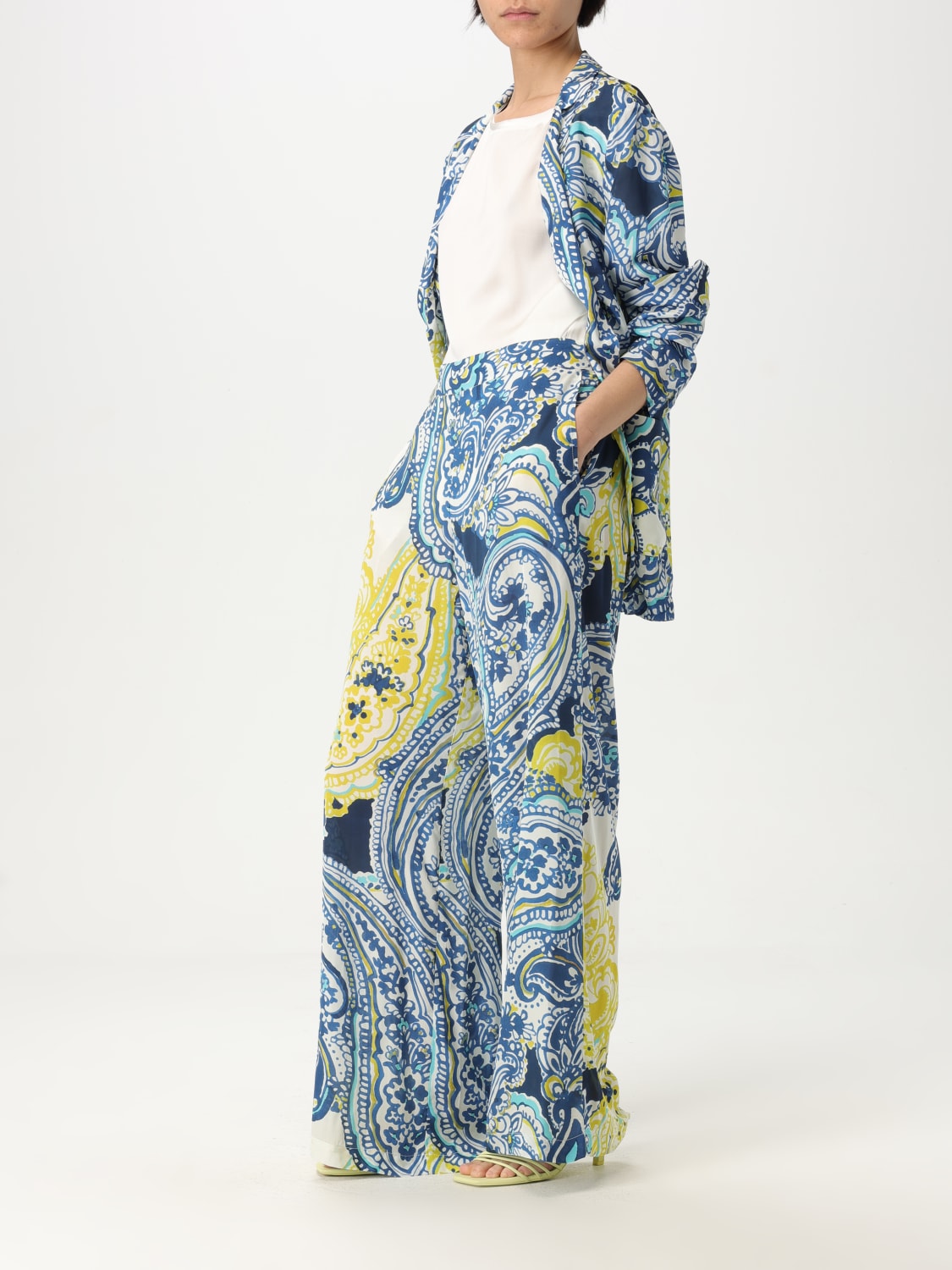 パンツ MALIPARMI Woman Pants Blue JH013050630 D8055 MALIPARMI: Pants woman - Blue | Maliparmi pants JH013050630