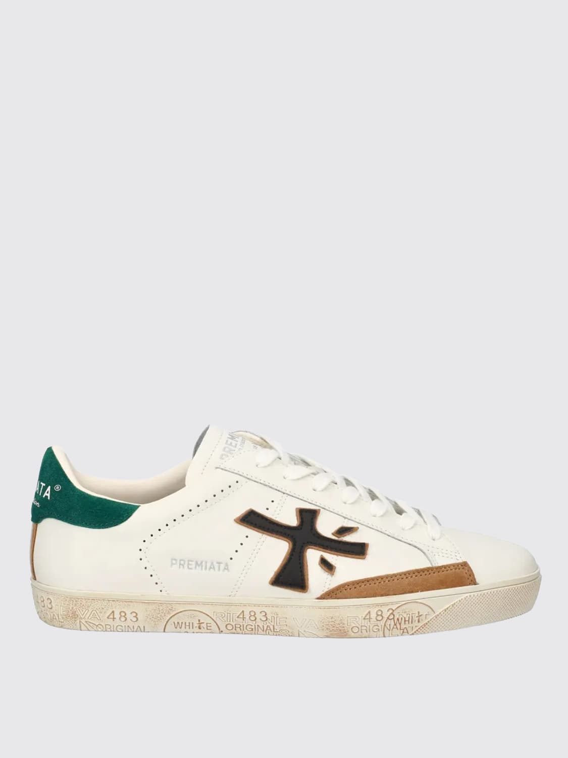 PREMIATA SNEAKERS: Sneakers Steven Premiata in pelle, Verde - Img 1