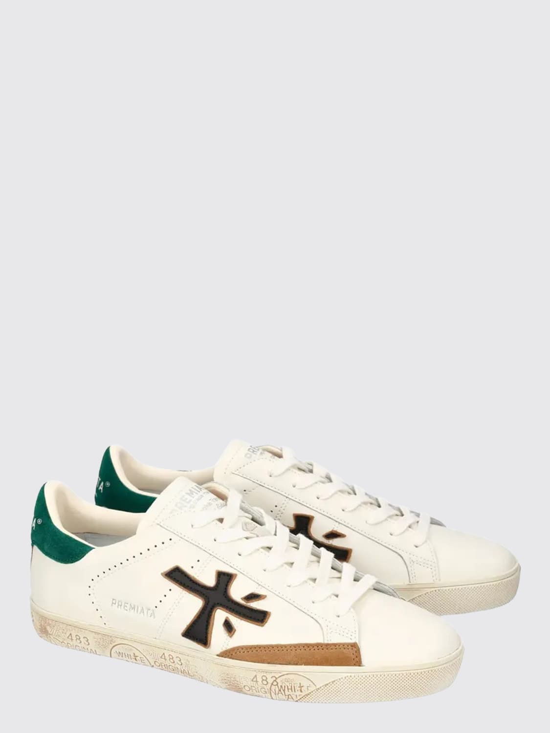PREMIATA SNEAKERS: Sneakers Steven Premiata in pelle, Verde - Img 2
