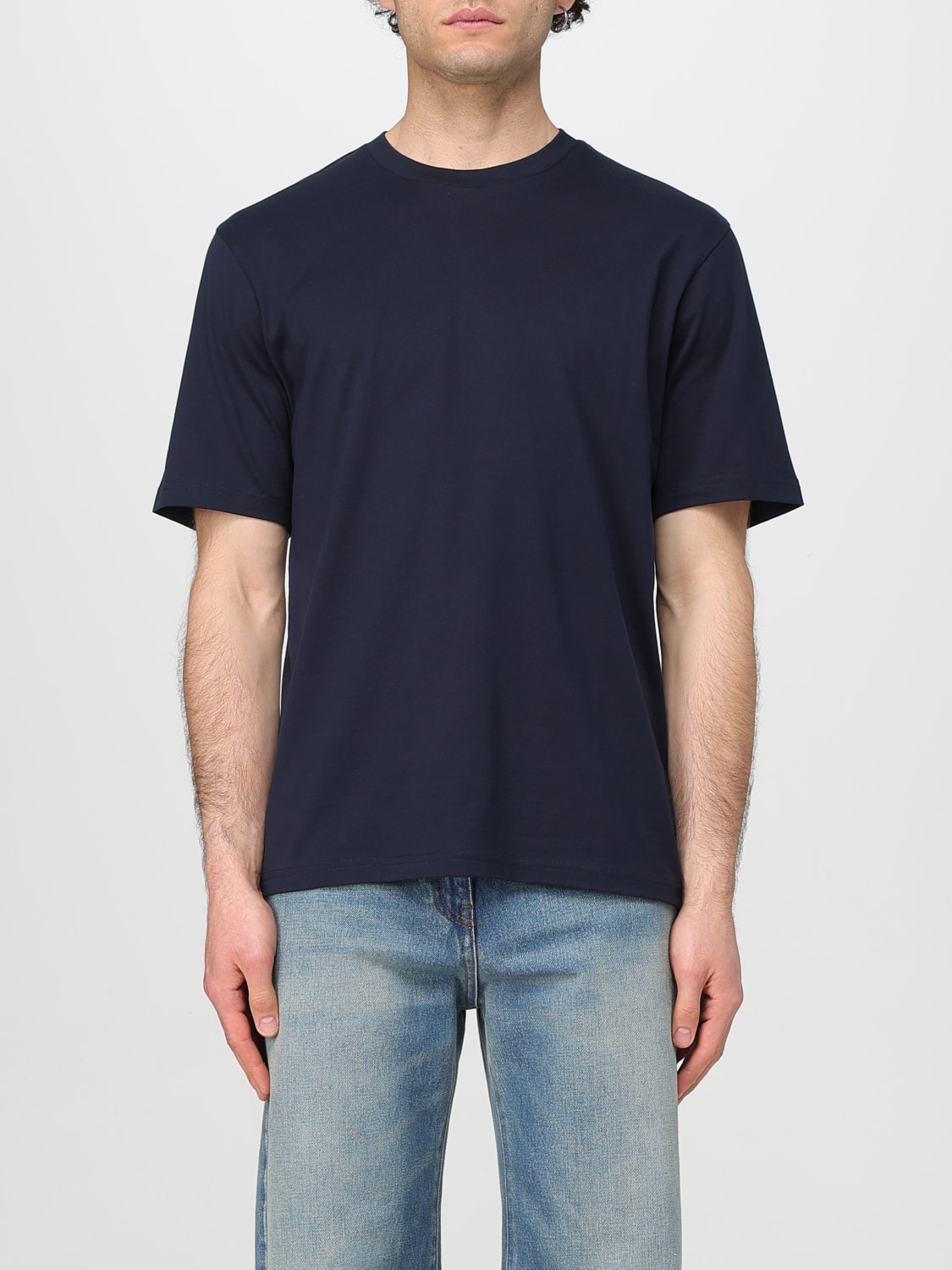 Tシャツ・カットソー STUDIO NICHOLSON Men T Shirts SNM911BRICDARNA Blue STUDIO NICHOLSON: T-shirt men - Blue | Studio Nicholson t