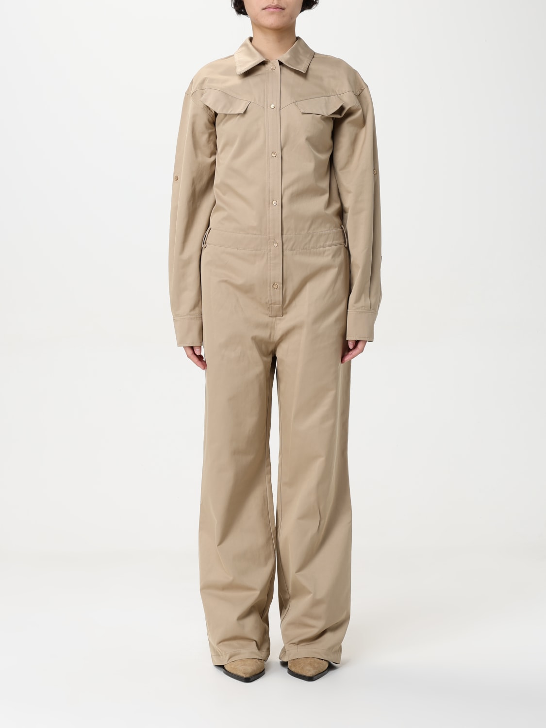 オールインワン・サロペット FEDERICA TOSI Woman Jumpsuits Black 41300408 10 Jumpsuit with uneven neckline, Black - Sisley