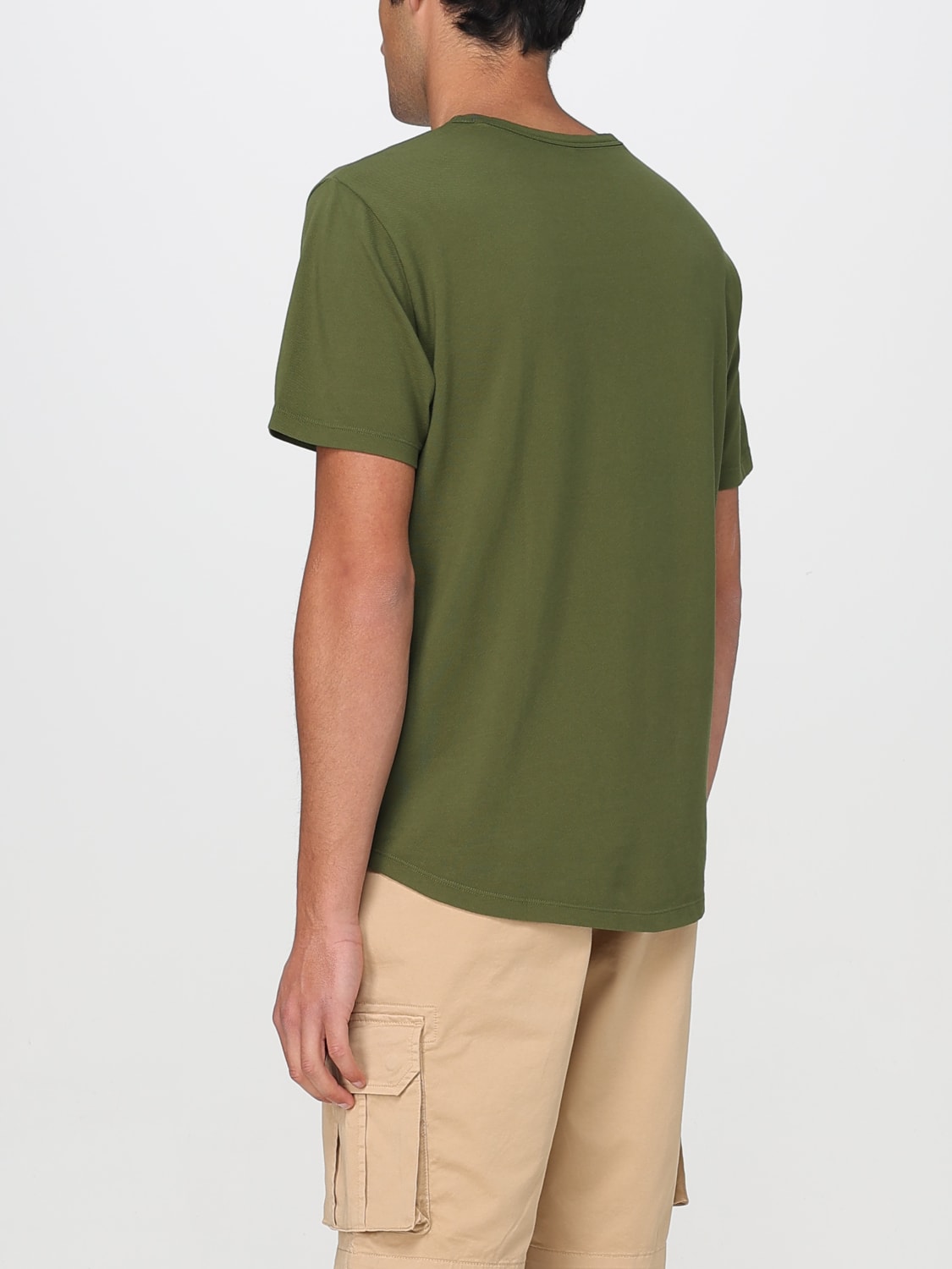 SUN68 T-SHIRT: T-shirt basic in cotone con mini logo SUN68, Verde - Img 2
