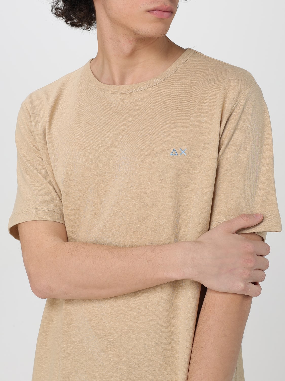 SUN68 T-SHIRT: T-shirt in cotone con logo SUN68, Sabbia - Img 3