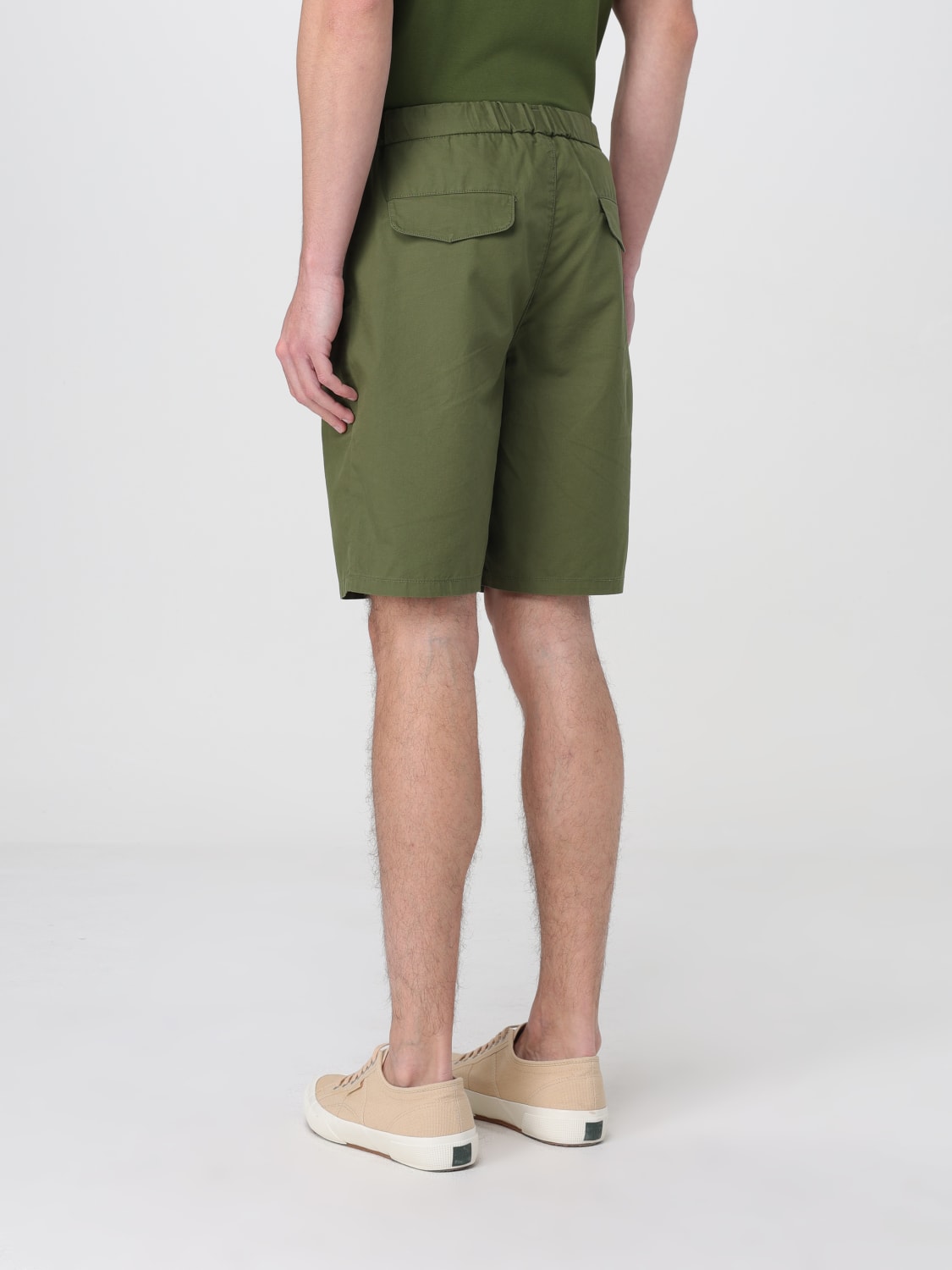 SUN68 PANTALONCINO: Pantaloncino SUN68 in cotone stretch , Verde - Img 2