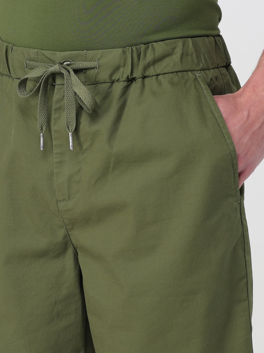 SUN68 PANTALONCINO: Pantaloncino SUN68 in cotone stretch , Verde - Img 3