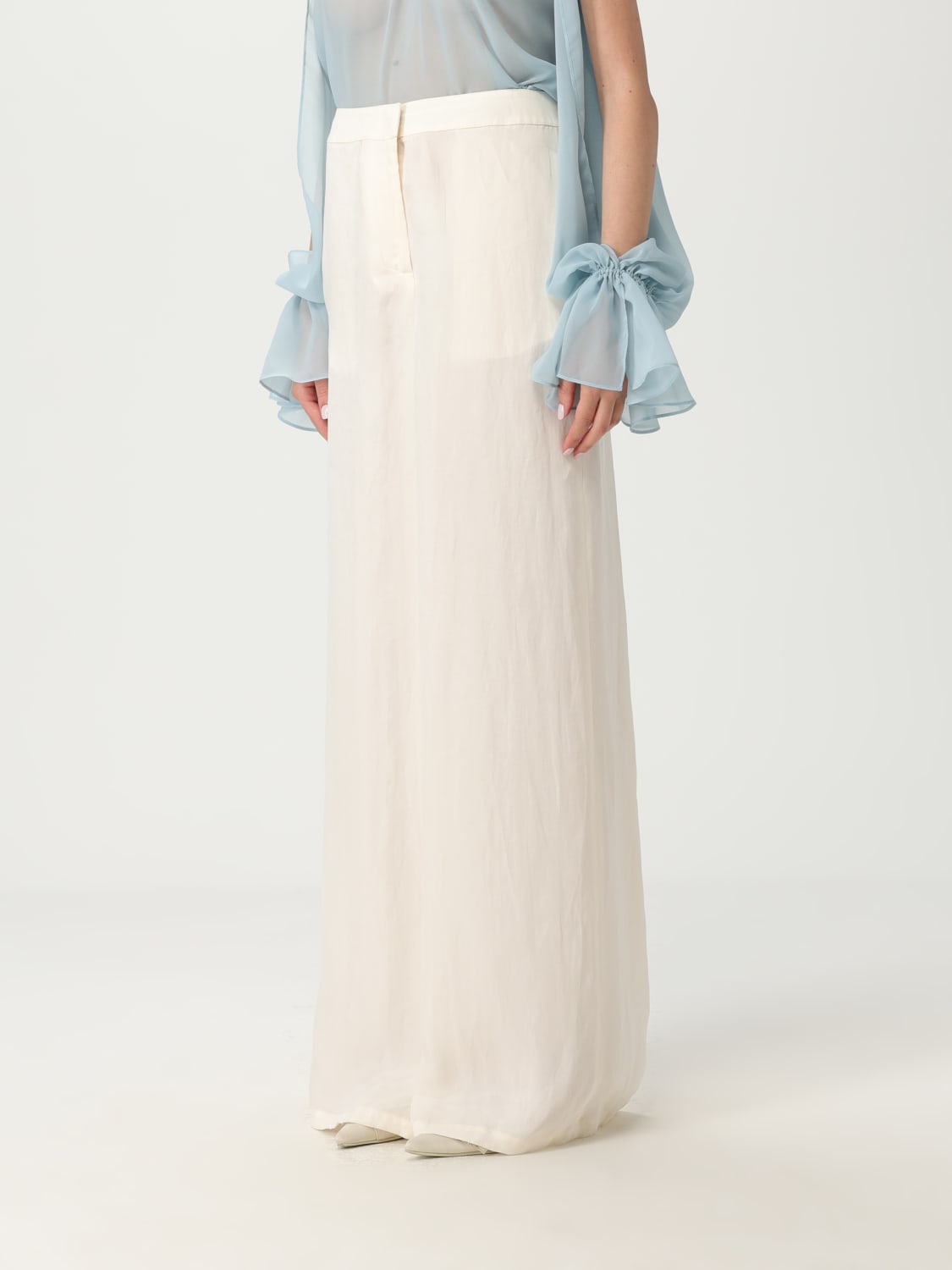 BLUMARINE PANTS: Pants woman Blumarine, White - Img 4