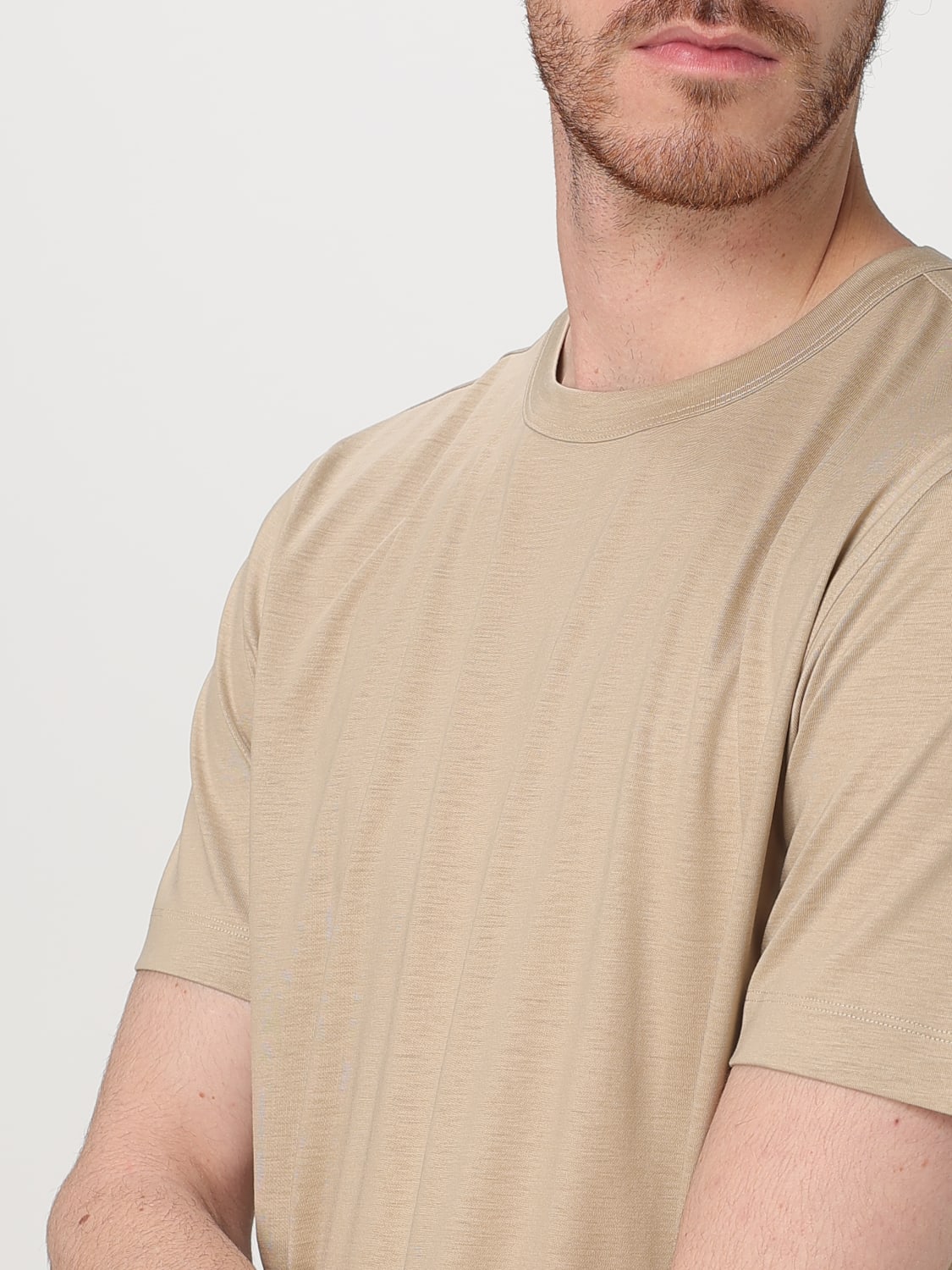 BOSS T-SHIRT: T-shirt men Boss, Beige - Img 3
