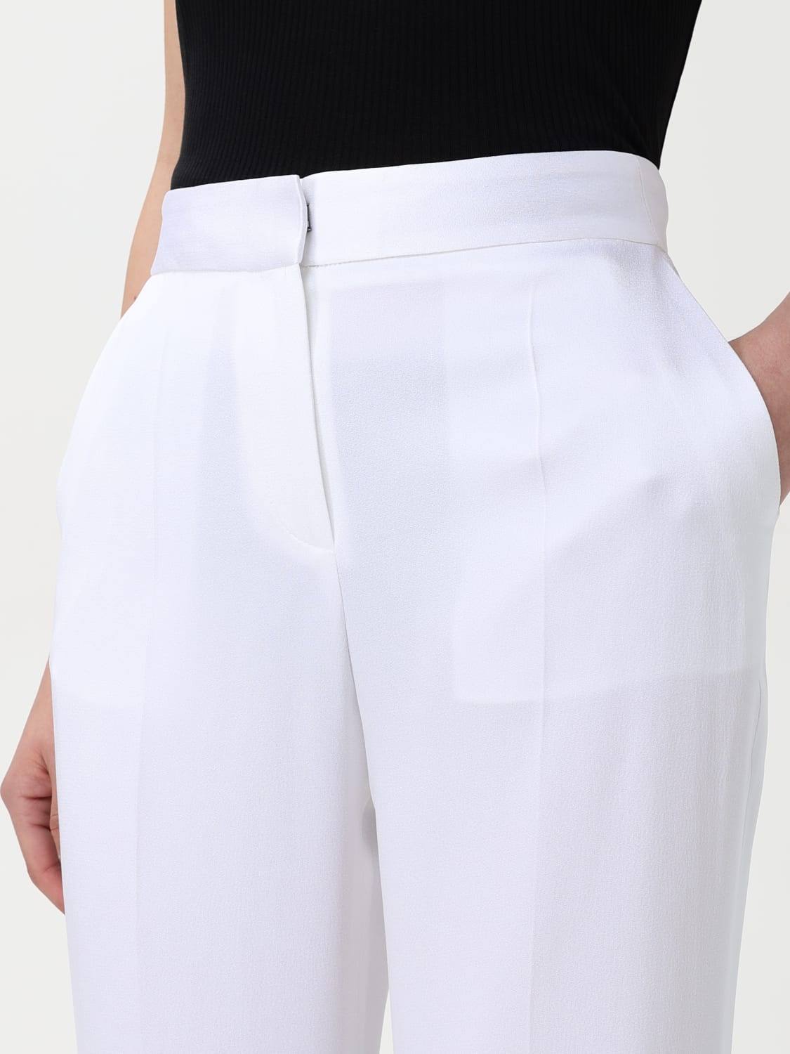 パンツ BOSS Woman Pants White 50537472 100 BOSS: Pants woman - White | Boss pants 50537472 online at