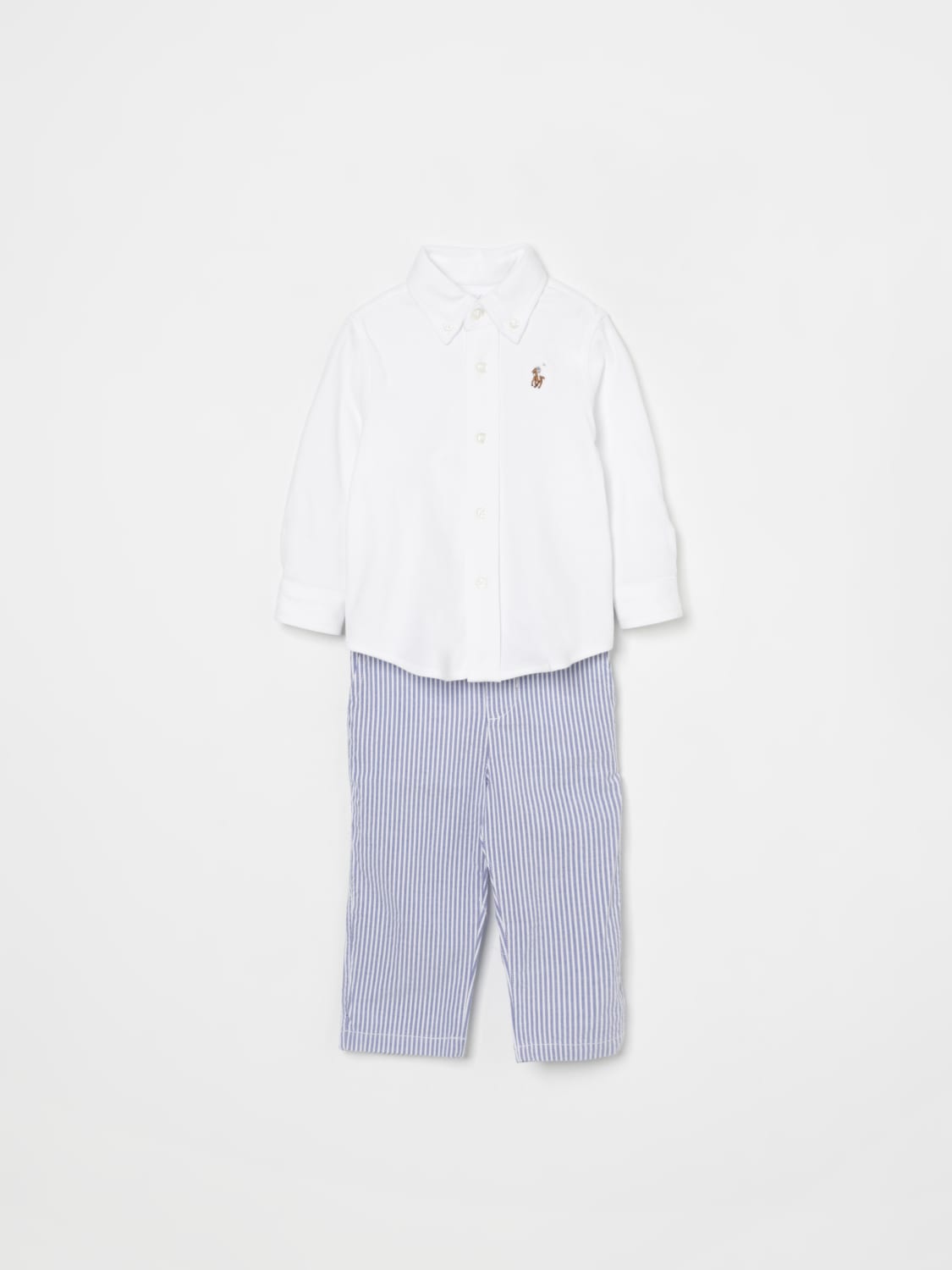 POLO RALPH LAUREN JUMPSUIT: Pants kids Polo Ralph Lauren, White - Img 1