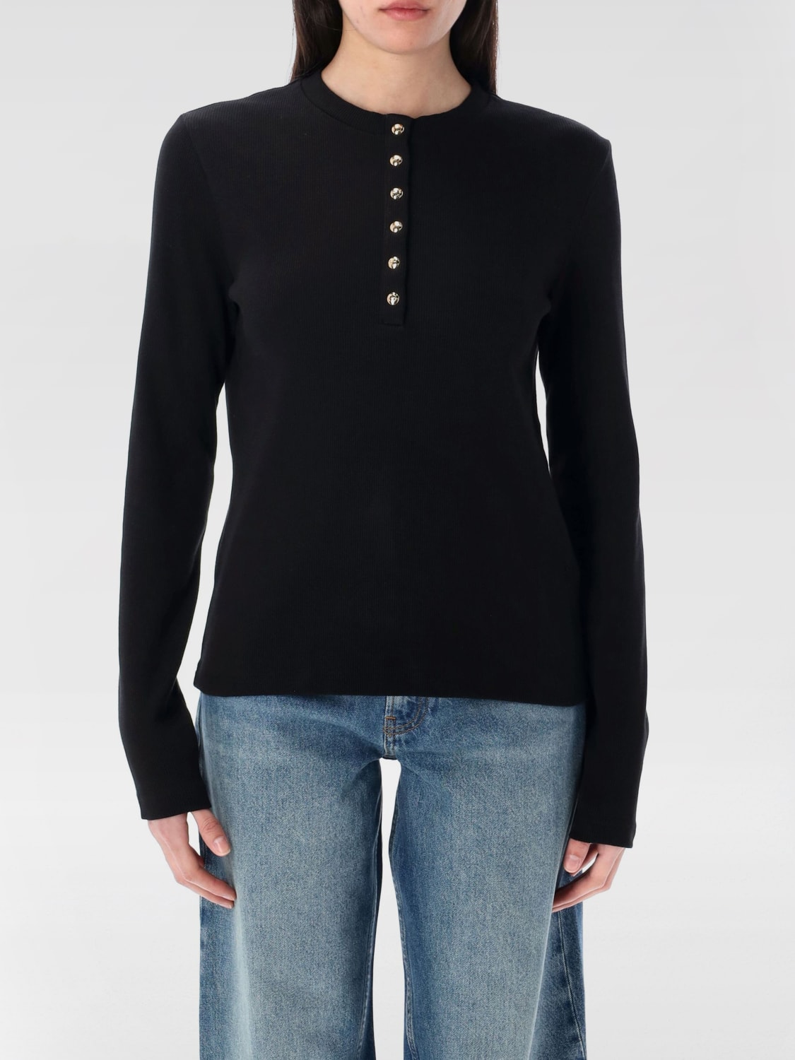 Tシャツ・カットソー ANINE BING Woman Polo Shirt Black A0810314 BLK26 ANINE BING: Shirt woman - Black | Anine Bing polo shirt