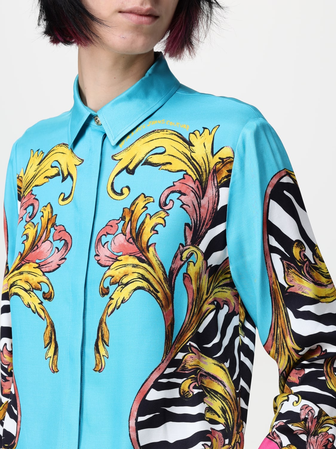 VERSACE JEANS COUTURE: Shirt woman - Blue | Versace Jeans