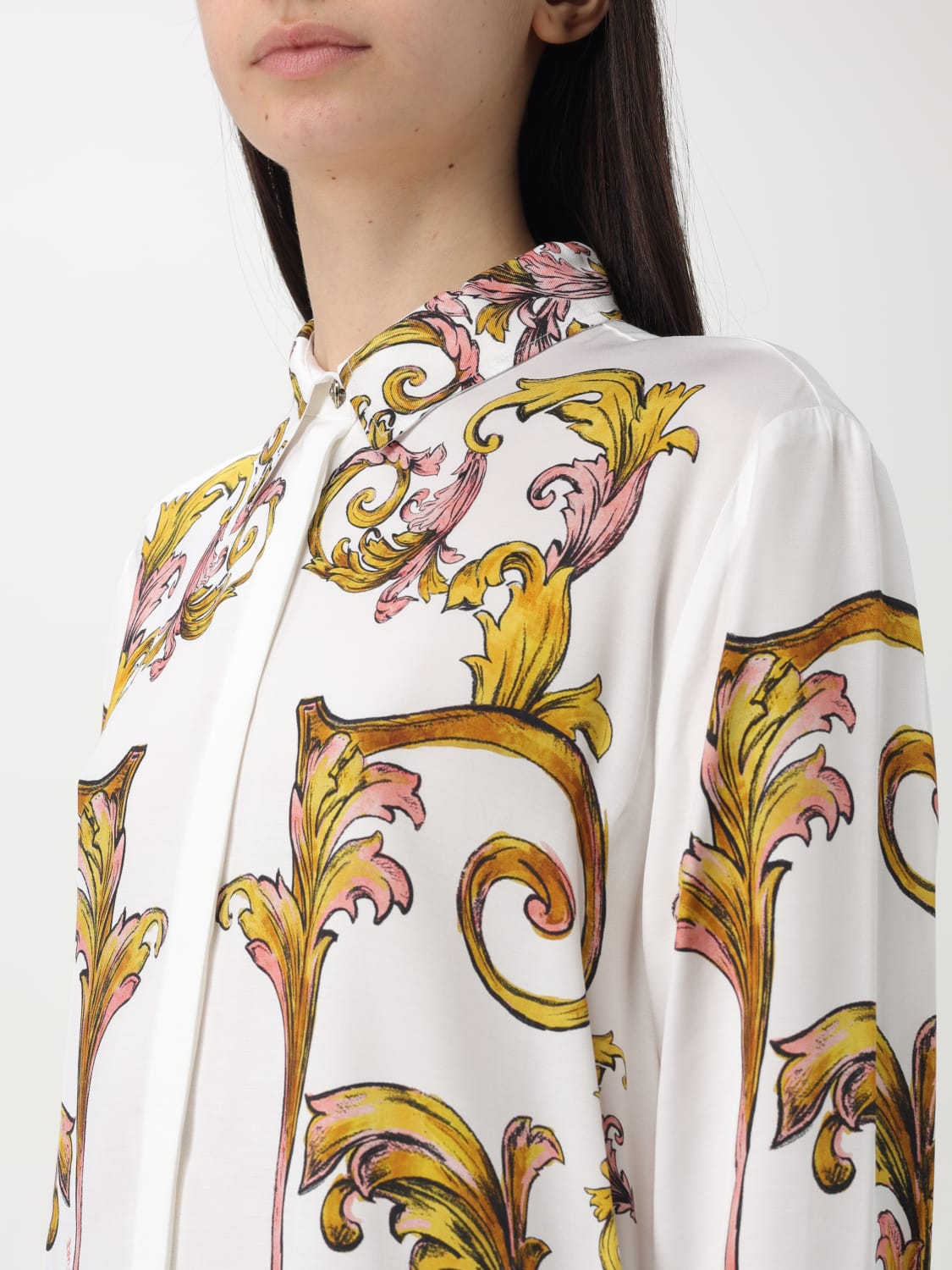 VERSACE JEANS COUTURE CAMISA: Camisa mujer Versace Jeans Couture, Blanco - Img 3