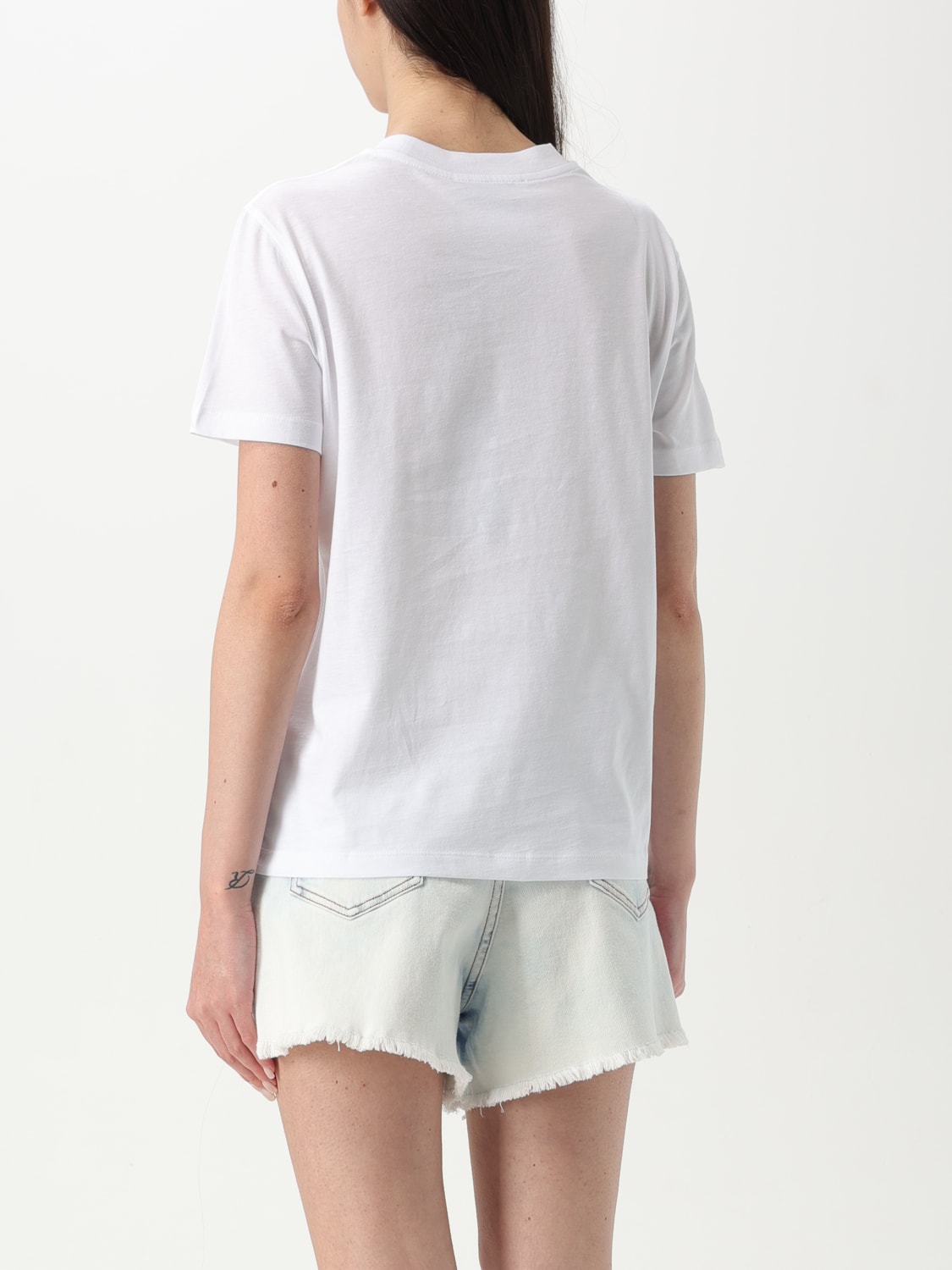VERSACE JEANS COUTURE T-SHIRT: T-shirt in cotone con logo Versace Jeans Couture, Bianco - Img 2