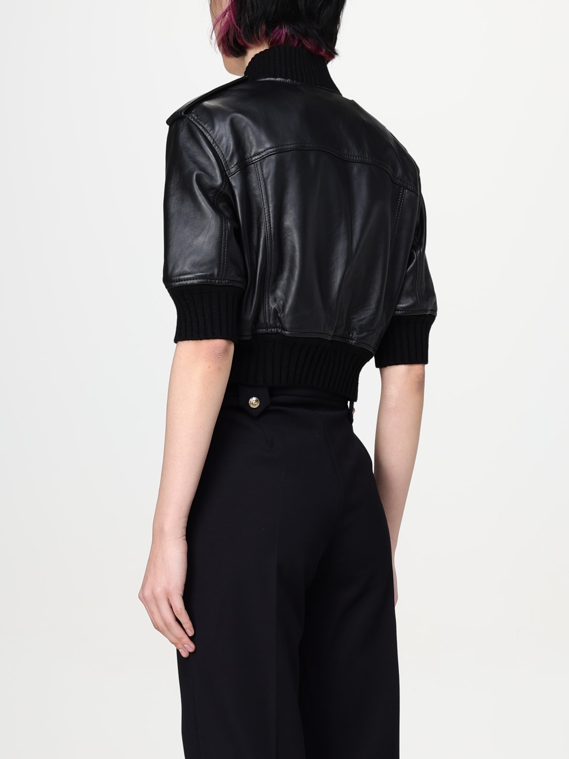 VERSACE JEANS COUTURE: Jacket woman - Black | Versace Jeans