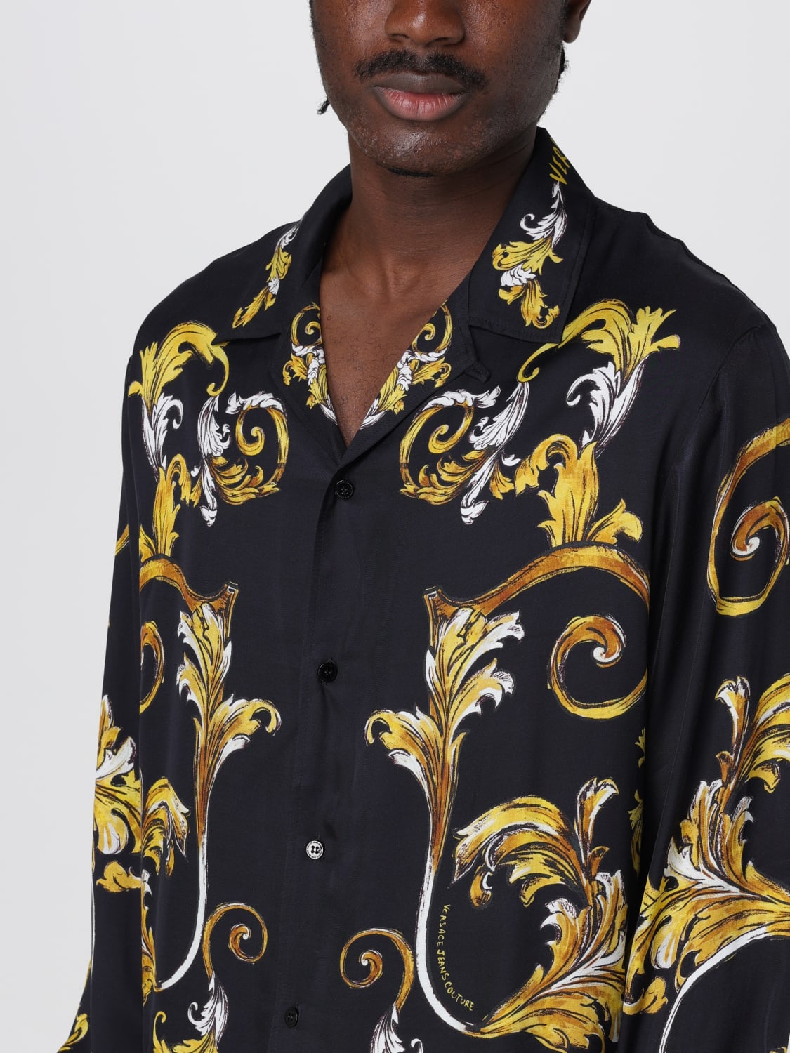 VERSACE JEANS COUTURE CHEMISE: Chemise homme Versace Jeans Couture, Noir - Img 4