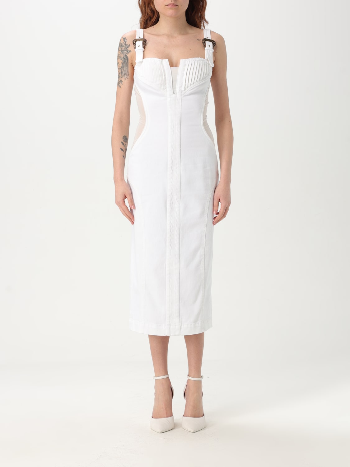 ワンピース VERSACE JEANS COUTURE Woman Dress White 78HAO951EW015 003 VERSACE JEANS COUTURE: Dress woman - White | Versace Jeans