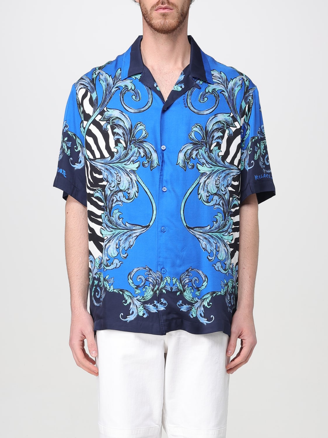 VERSACE JEANS COUTURE SHIRT: Shirt men Versace Jeans Couture, Blue - Img 1
