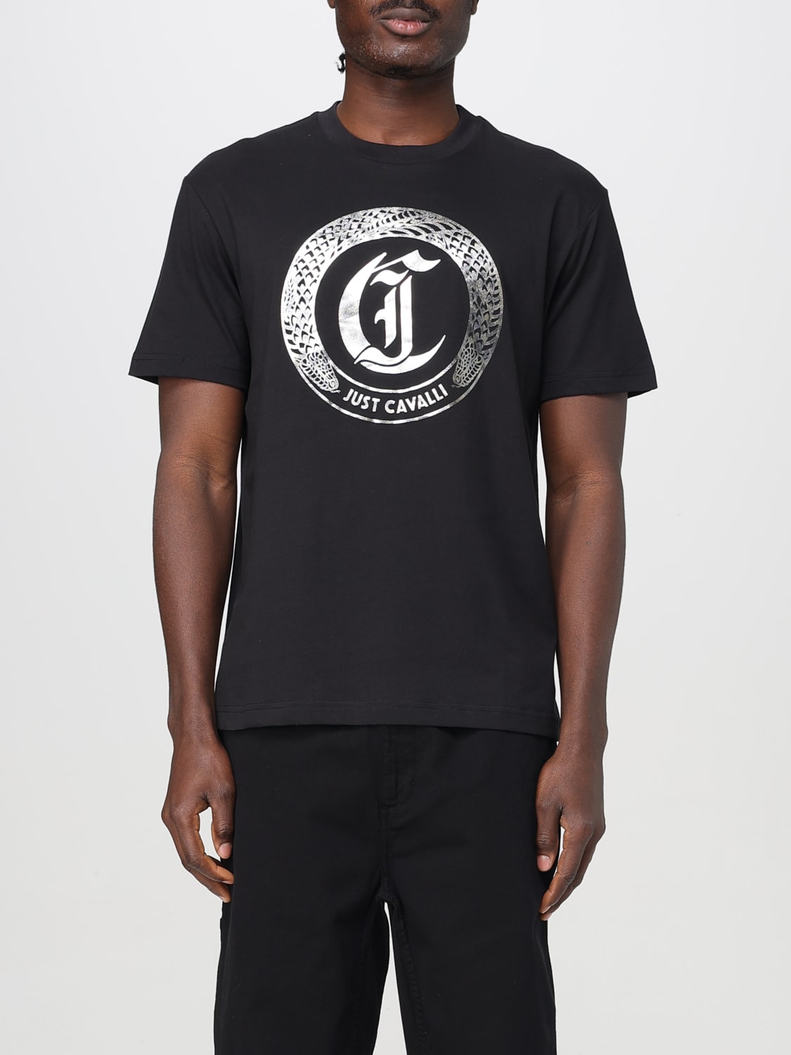Tシャツ・カットソー JUST CAVALLI Men T-shirt Black 78OAHT14CJ500 899 JUST CAVALLI: T-shirt men - Black | Just Cavalli t-shirt