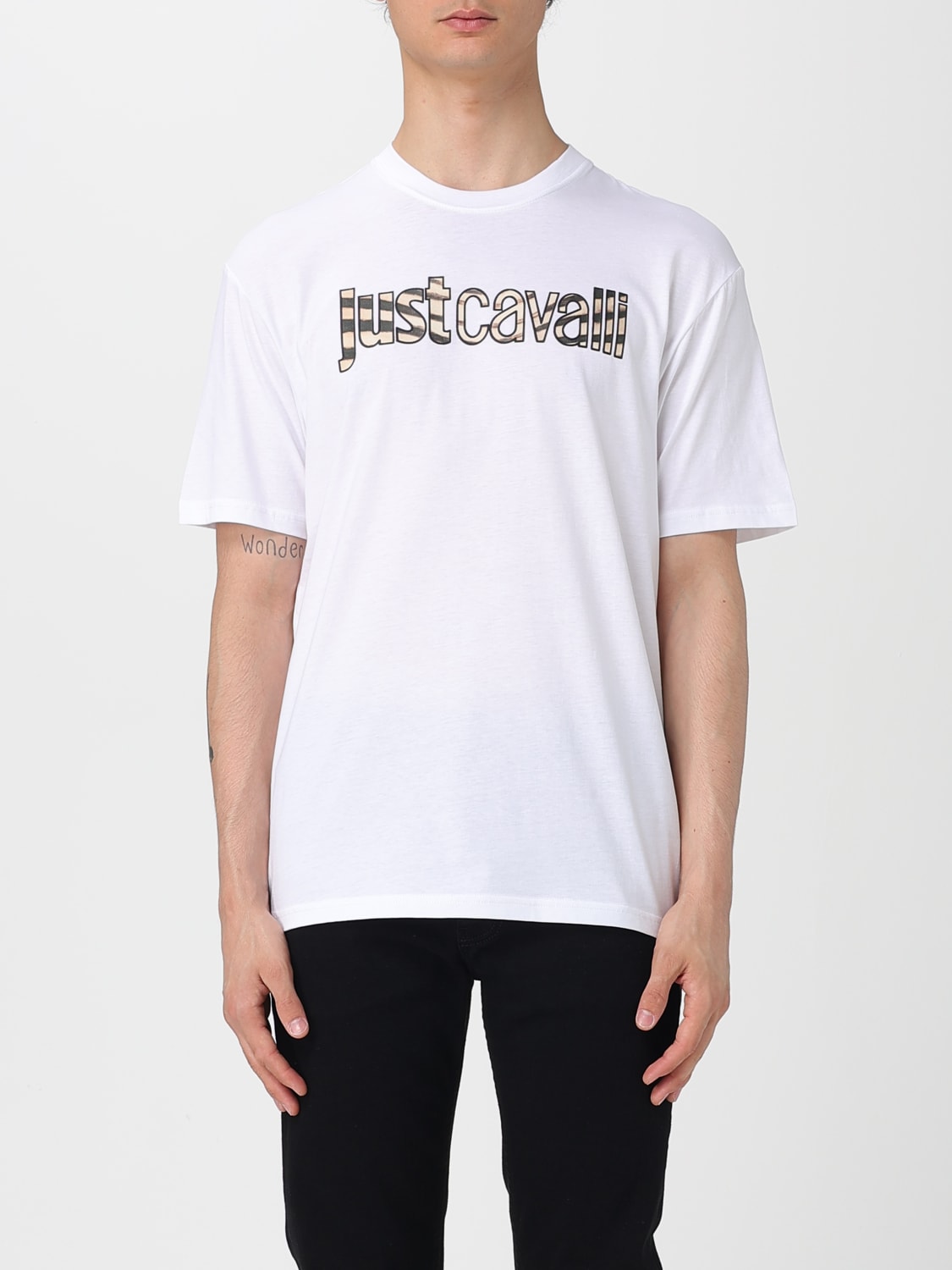 Tシャツ・カットソー JUST CAVALLI Men T-shirt White 78OAHE21CJ110 003 JUST CAVALLI: T-shirt men - White | Just Cavalli t-shirt