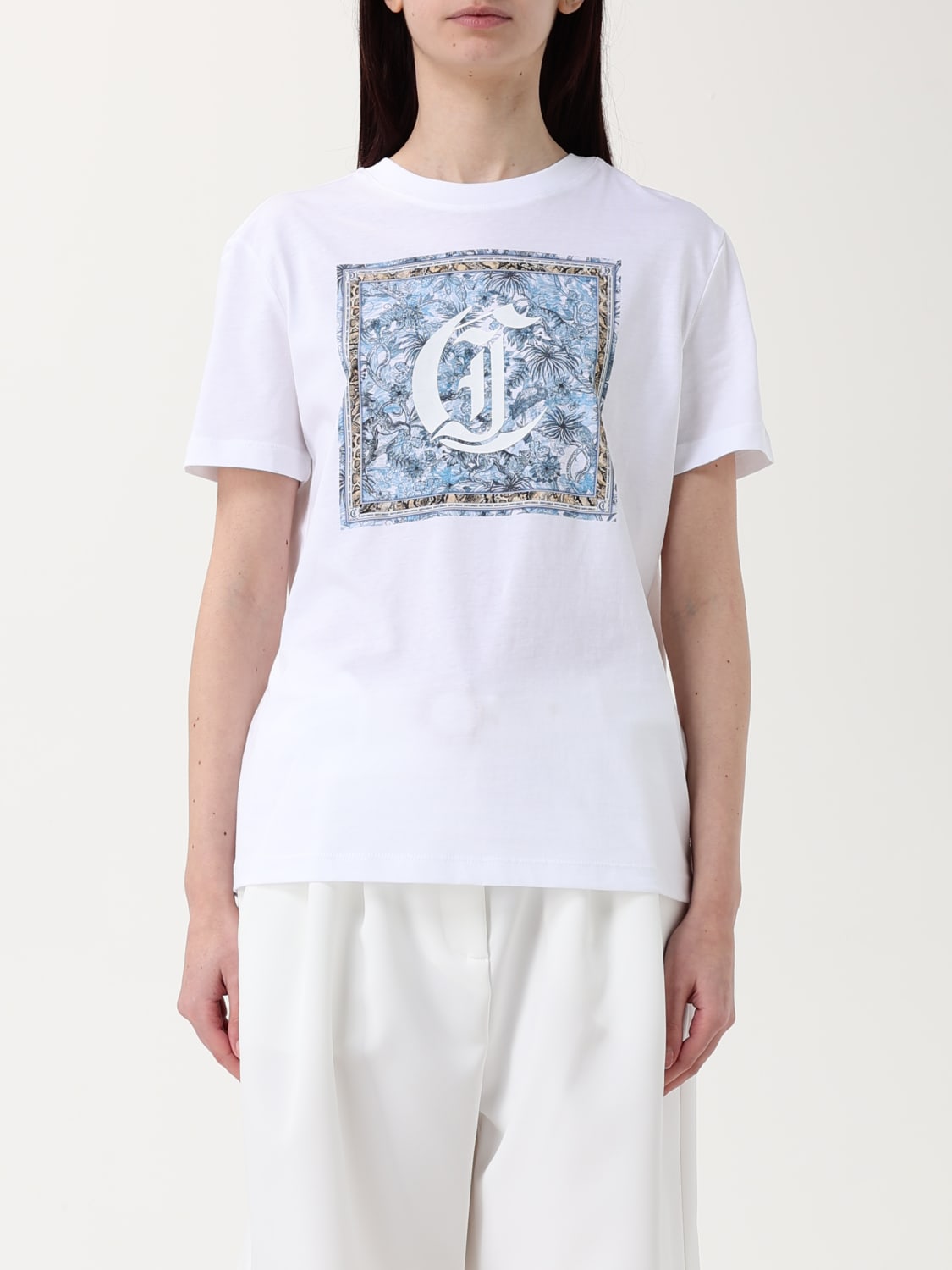 Tシャツ・カットソー JUST CAVALLI Woman T-Shirt White 78PAHE13CJ110 G03 JUST CAVALLI: T-shirt woman - White | Just Cavalli t-shirt