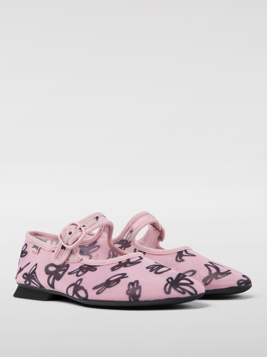 CAMPER BALLERINE: Ballerina Casi Myra Camper in PET riciclato con stampa floreale , Rosa - Img 2