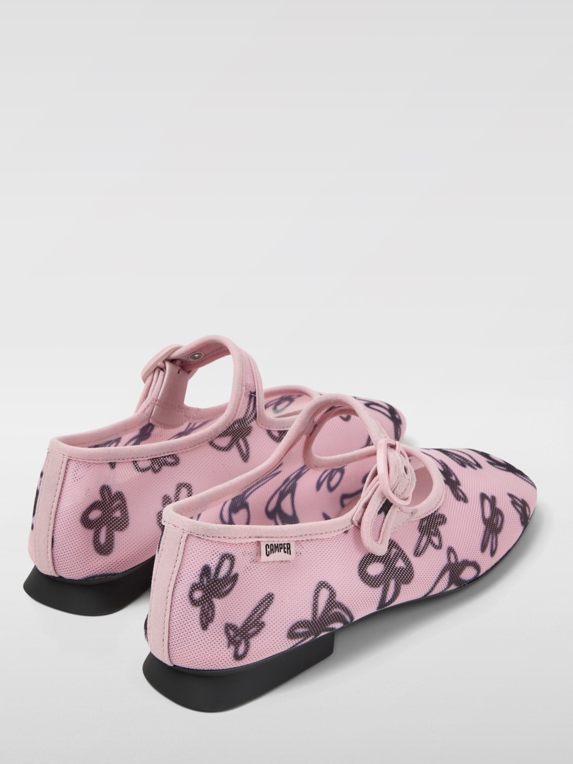 CAMPER BALLERINE: Ballerina Casi Myra Camper in PET riciclato con stampa floreale , Rosa - Img 3