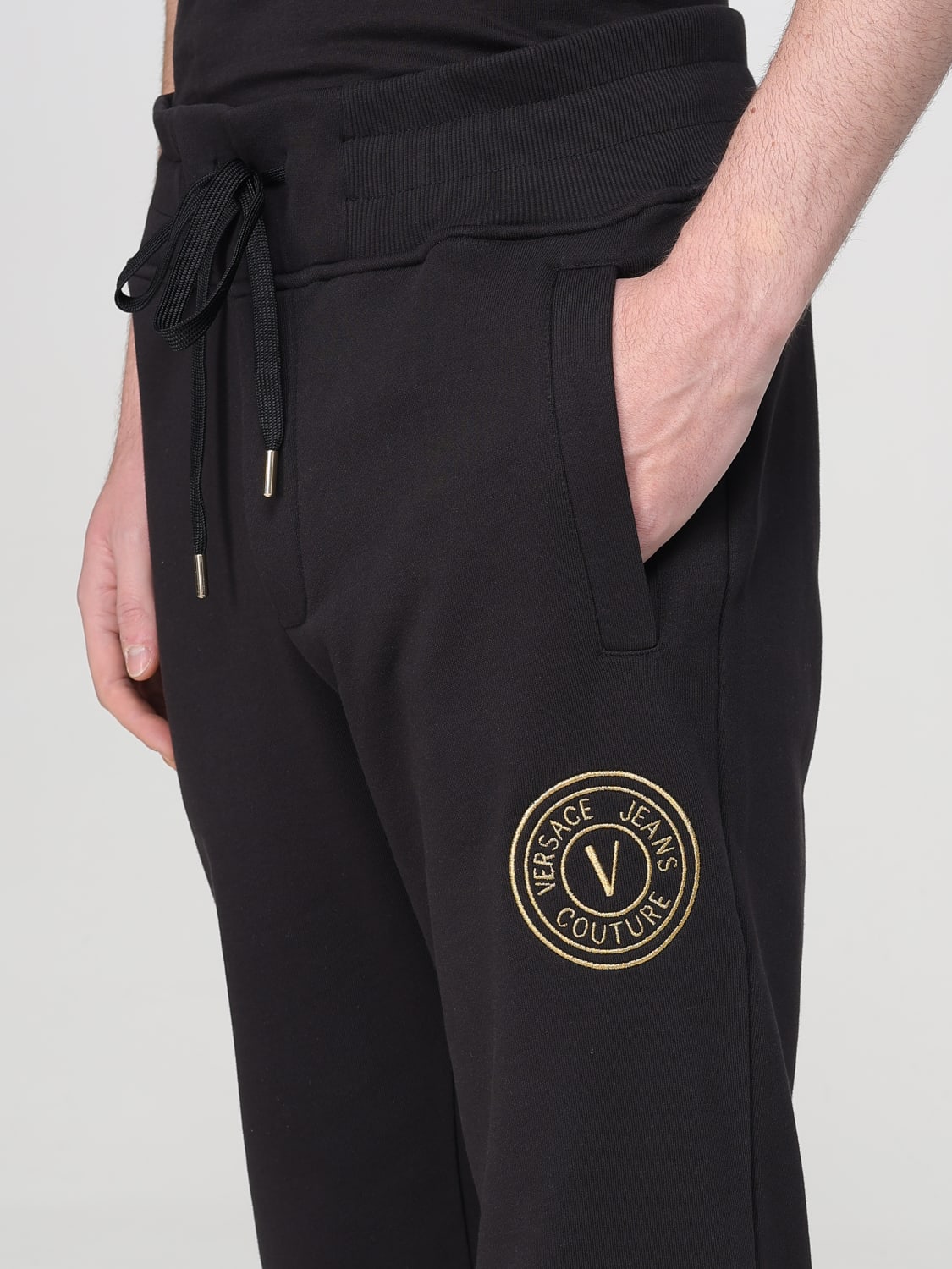VERSACE JEANS COUTURE PANTS: Pants men Versace Jeans Couture, Black - Img 4