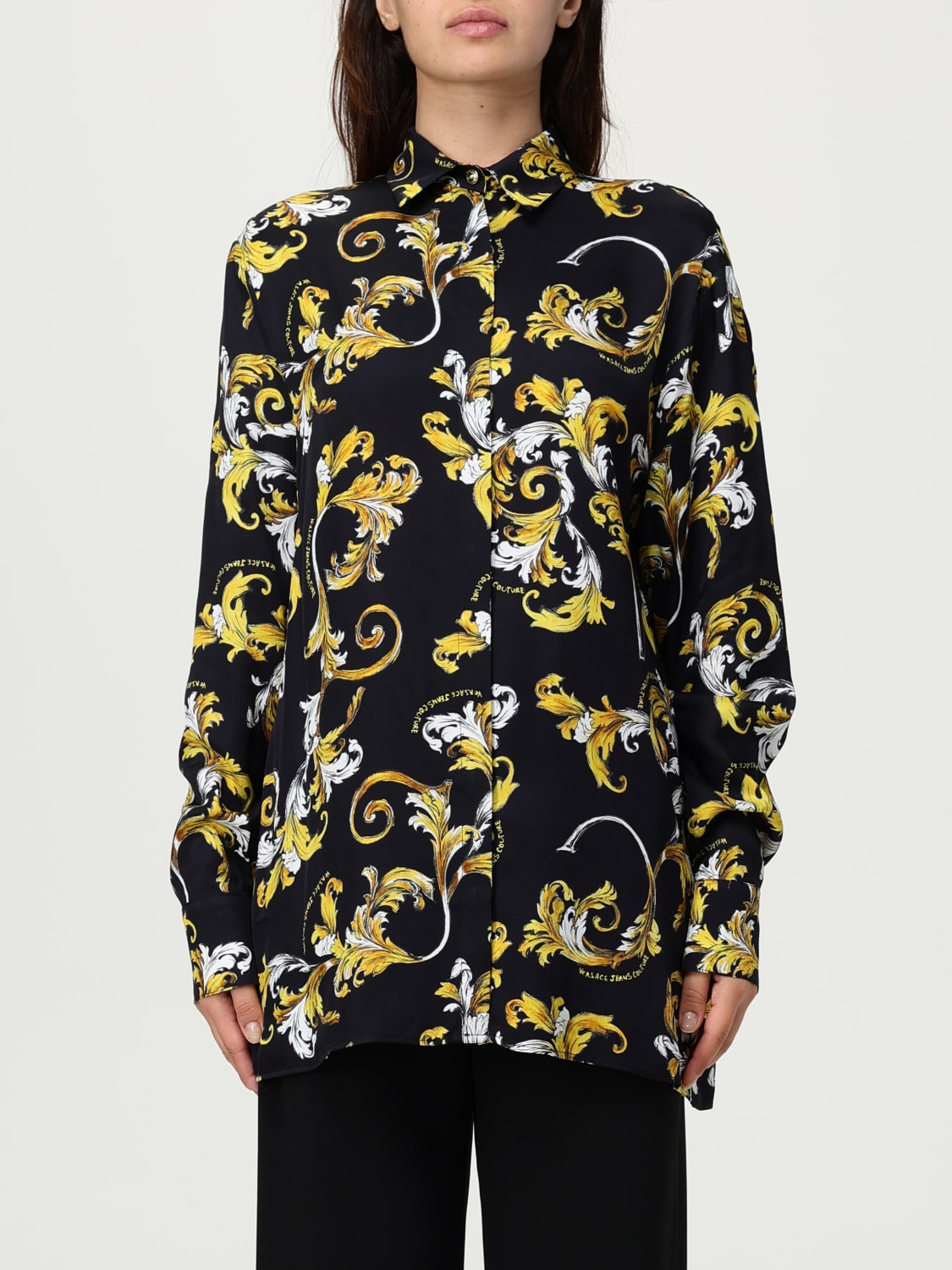 VERSACE JEANS COUTURE HEMDBLUSE: Hemdbluse damen Versace Jeans Couture, Schwarz - Img 1